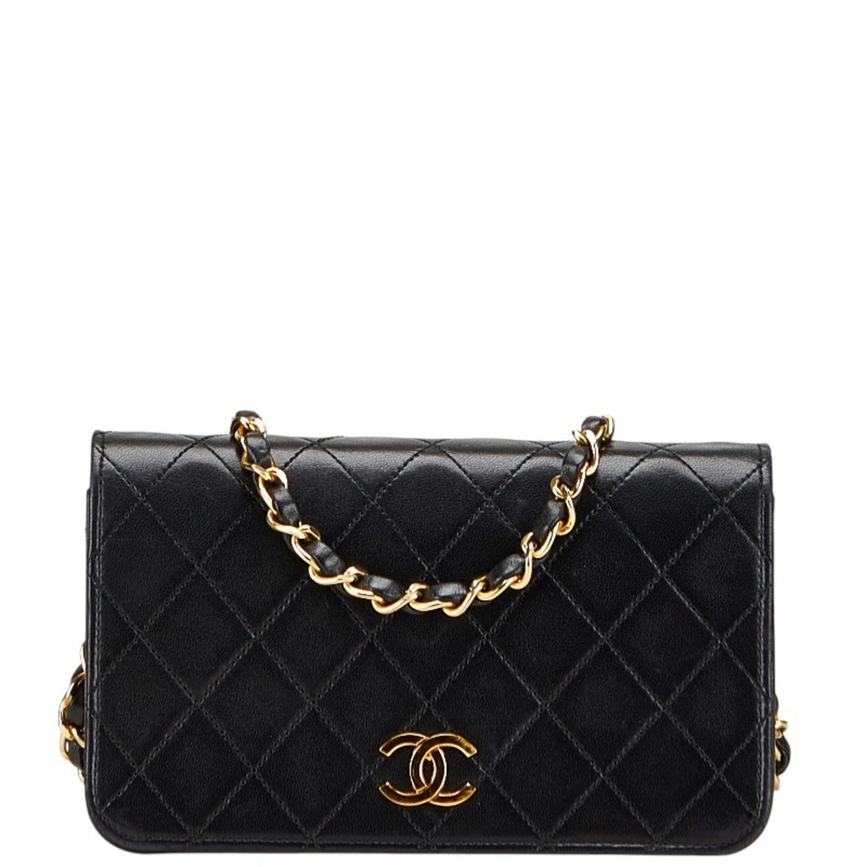 CHANEL Matelasse Coco Mark Chain Shoulder Bag in Lambskin