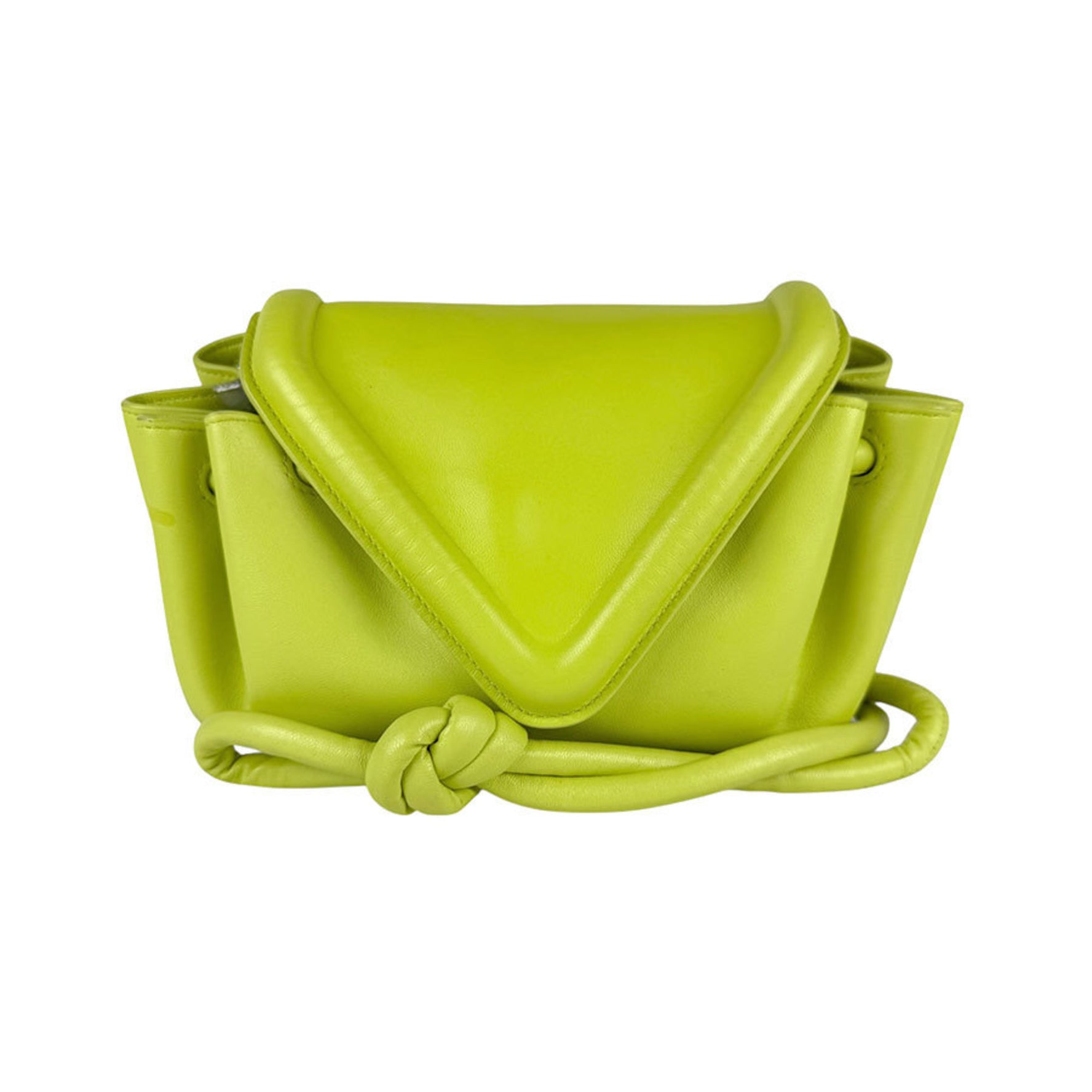 BOTTEGA VENETA shoulder bag beak leather green yellow
