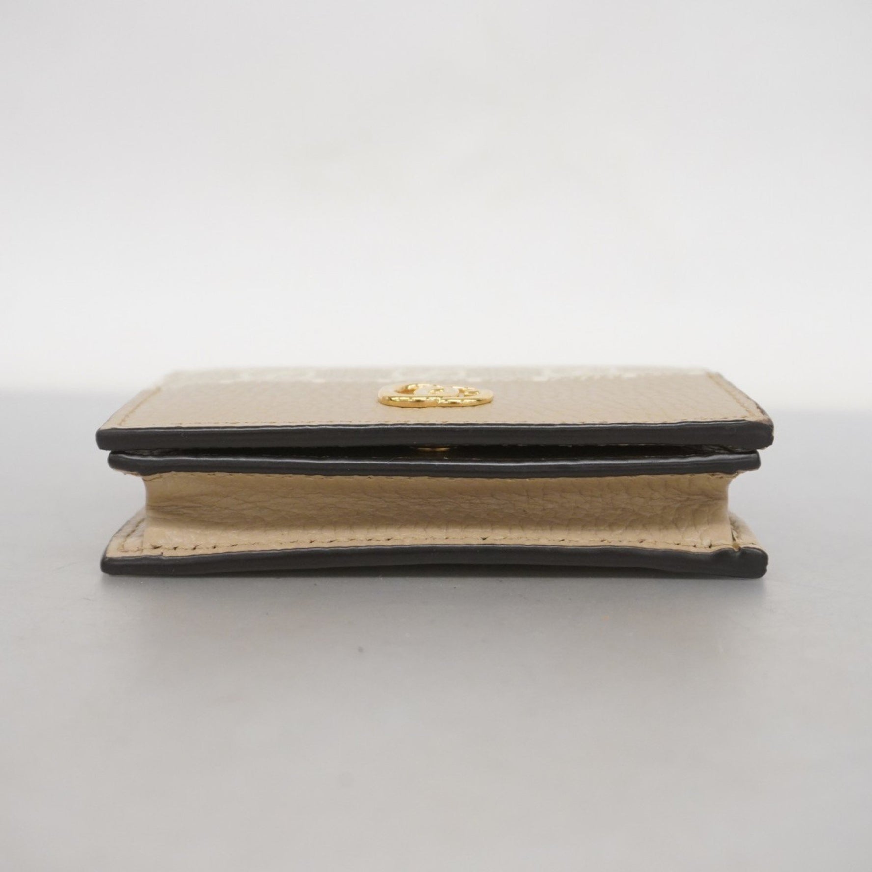 Gucci GG Marmont Supreme Wallet Leather Beige Women's