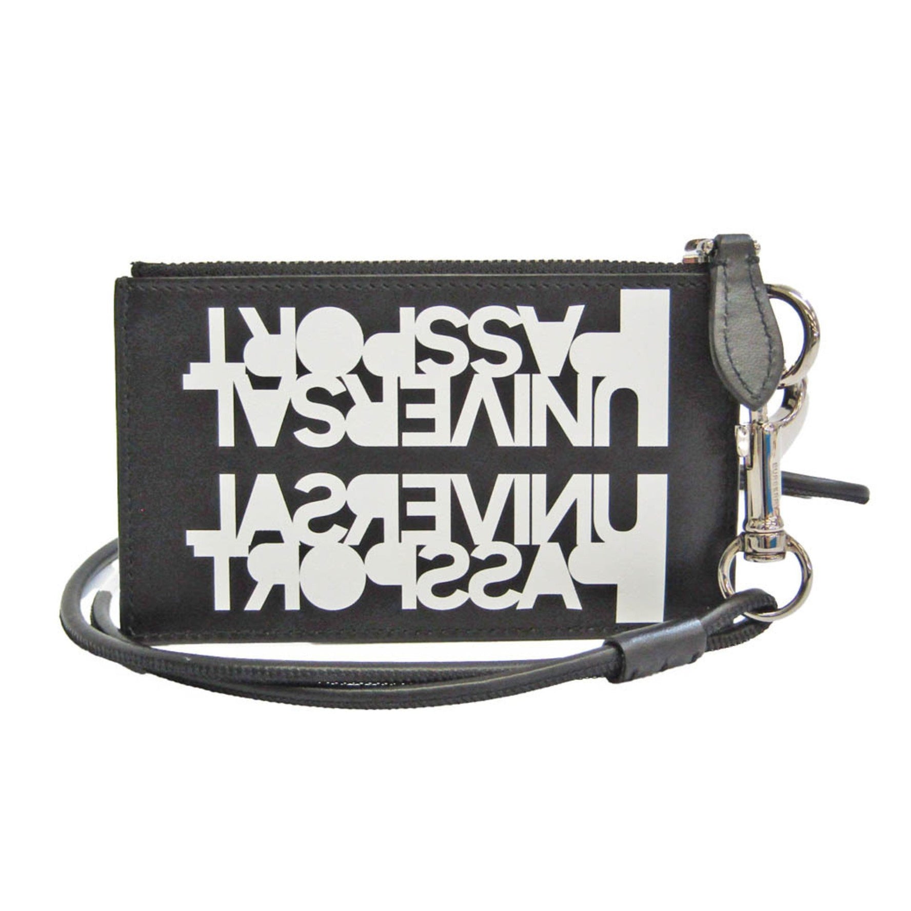 Burberry Coin Case Leather Card Case Black