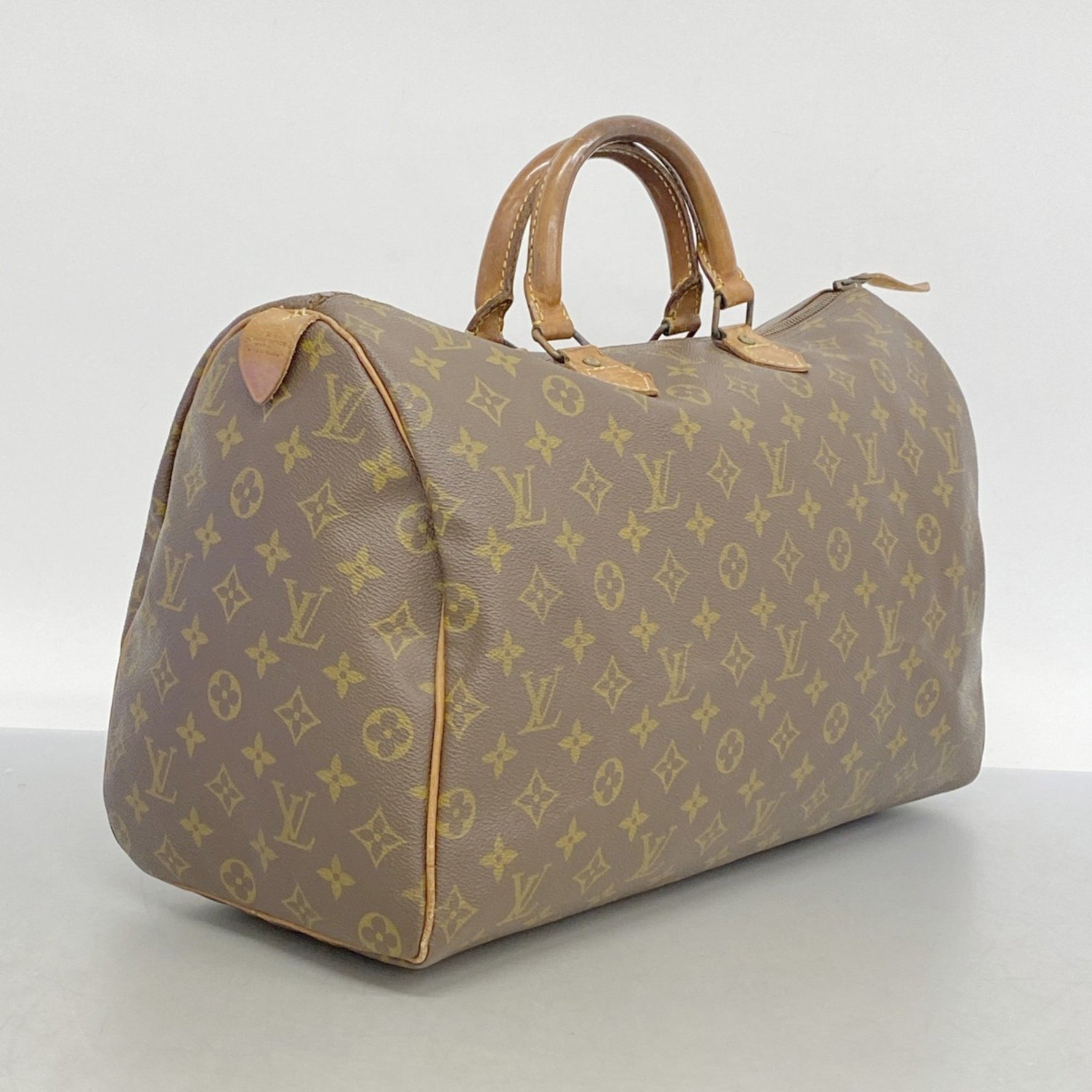 Louis Vuitton Monogram Speedy 40 Handbag Brown Women's