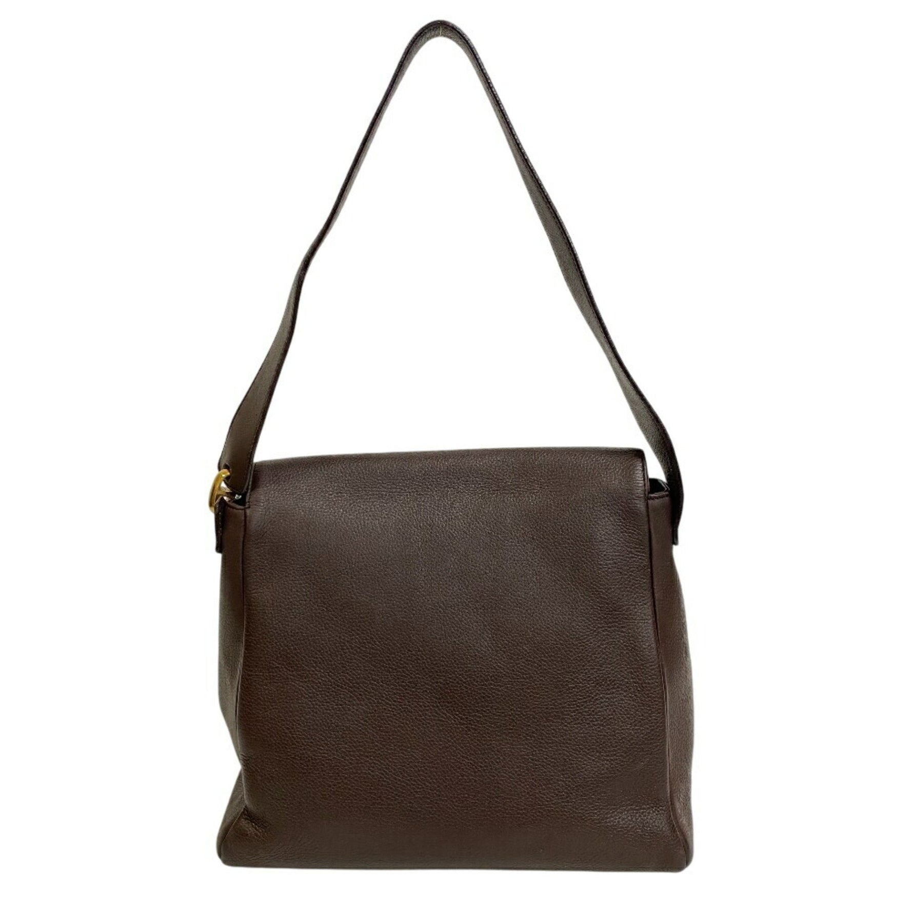 LOEWE 1846 Embossed Flap Shoulder Bag, Brown, Women's