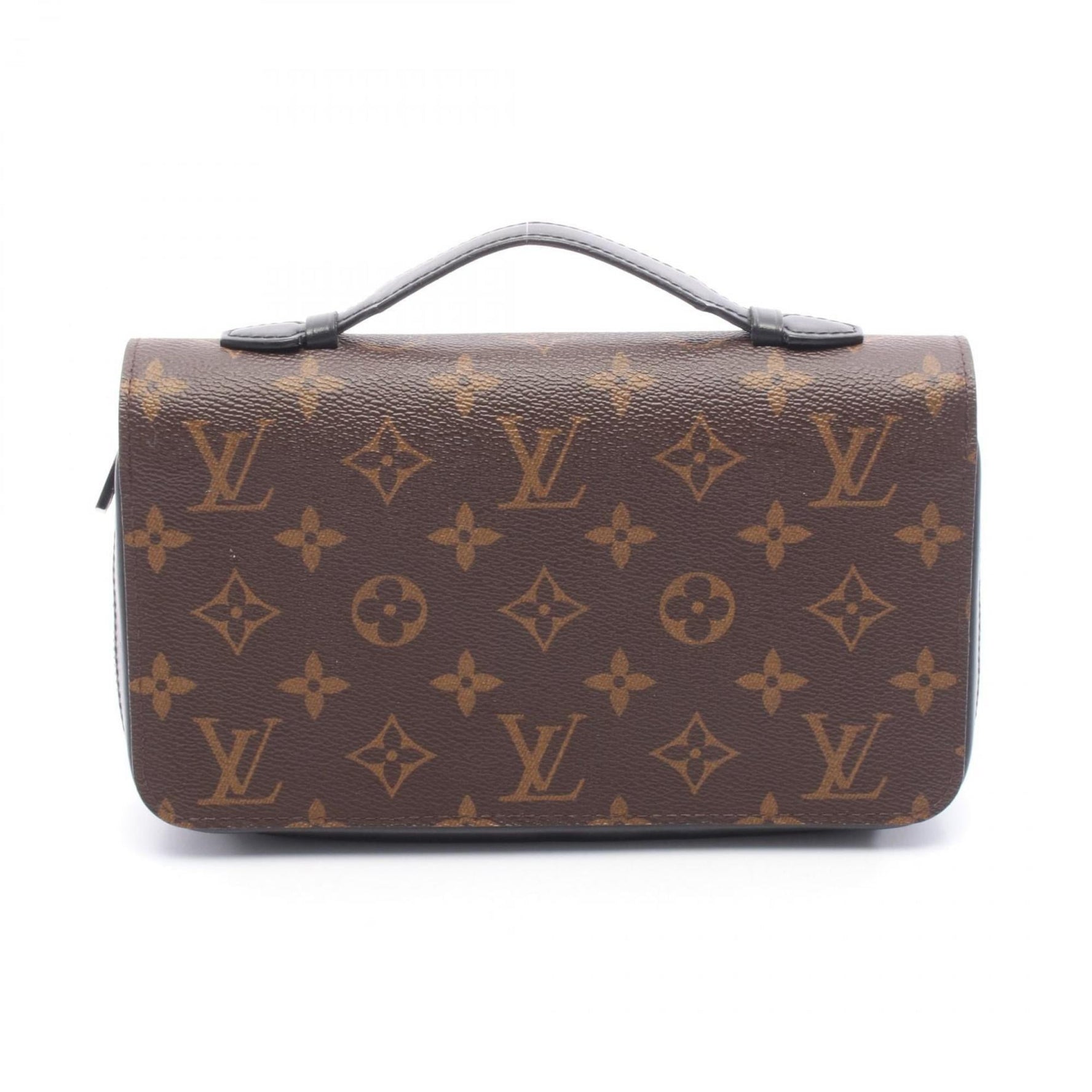 Louis Vuitton Zippy XL Monogram Macassar Round Long Wallet, Leather