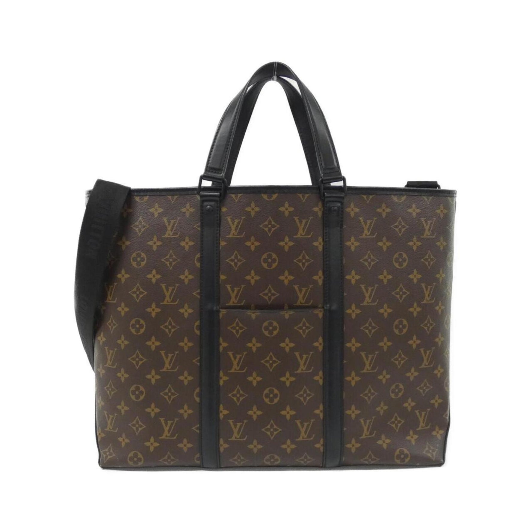 Louis Vuitton Monogram Macassar Weekend Tote GM Handbag