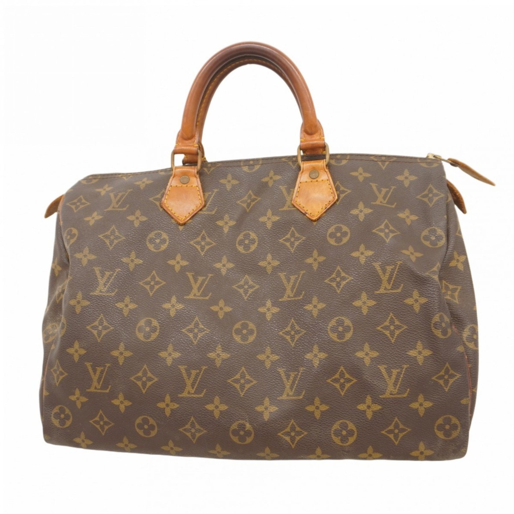 Louis Vuitton Monogram Speedy 35 Handbag M41107 Brown Women's
