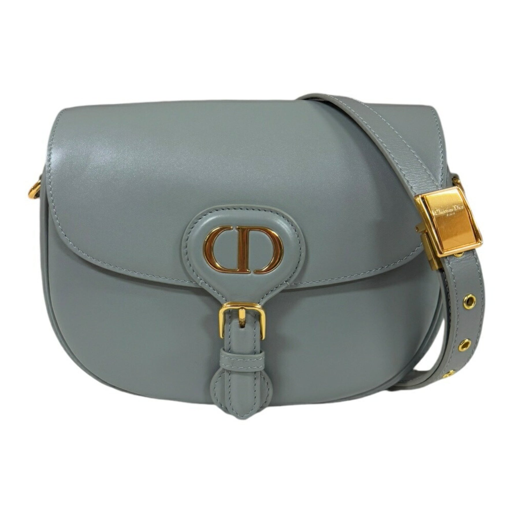 Christian Dior Dior Bobby Medium Shoulder Bag Leather Grey