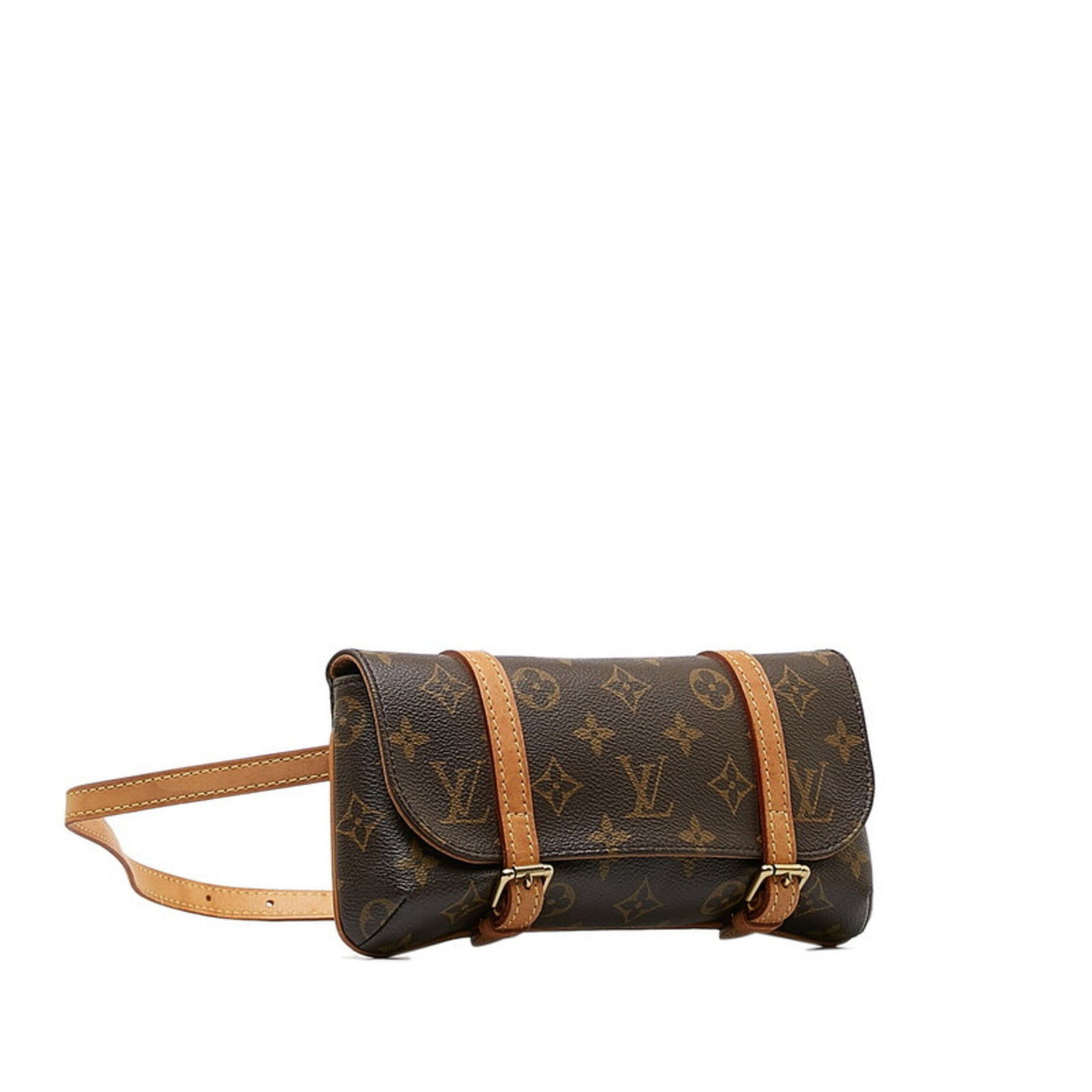 Louis Vuitton Monogram Pochette Marel Waist Bag Body M51159 Brown PVC Leather Women's LOUIS VUITTON