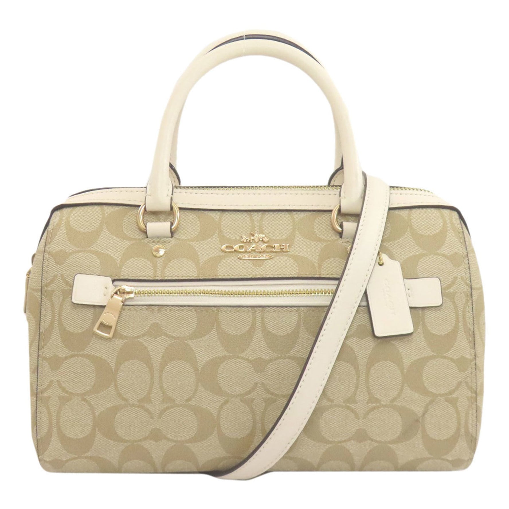Coach Roan Satchel Signature Handbag in PVC/Leather