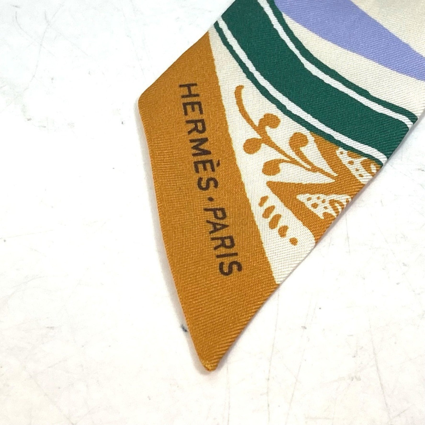 HERMES Bandeau Scarf Twilly Silk Muffler Multicolor