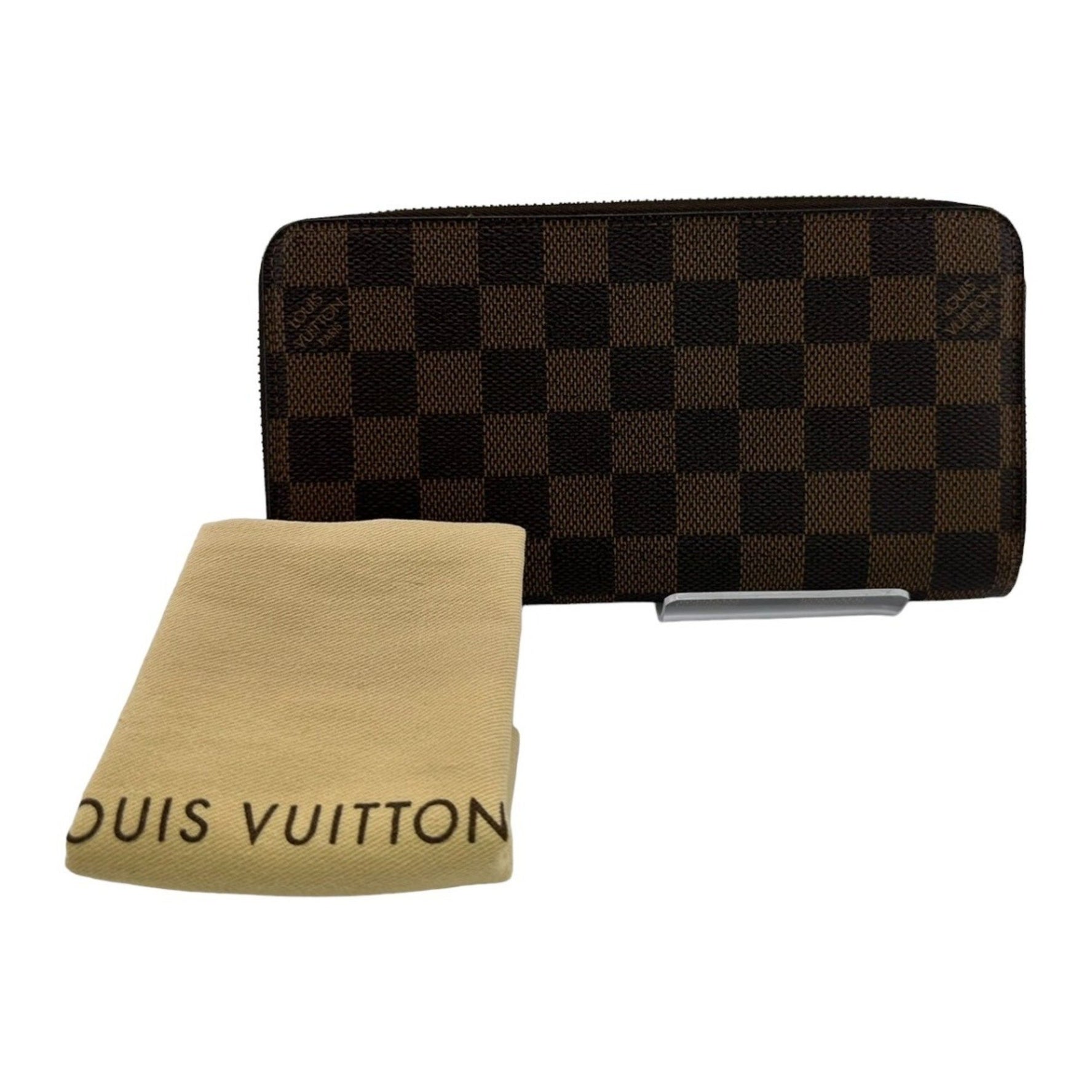 Louis Vuitton LOUIS VUITTON Long Wallet Round Damier Zippy N60015 Brown LV
