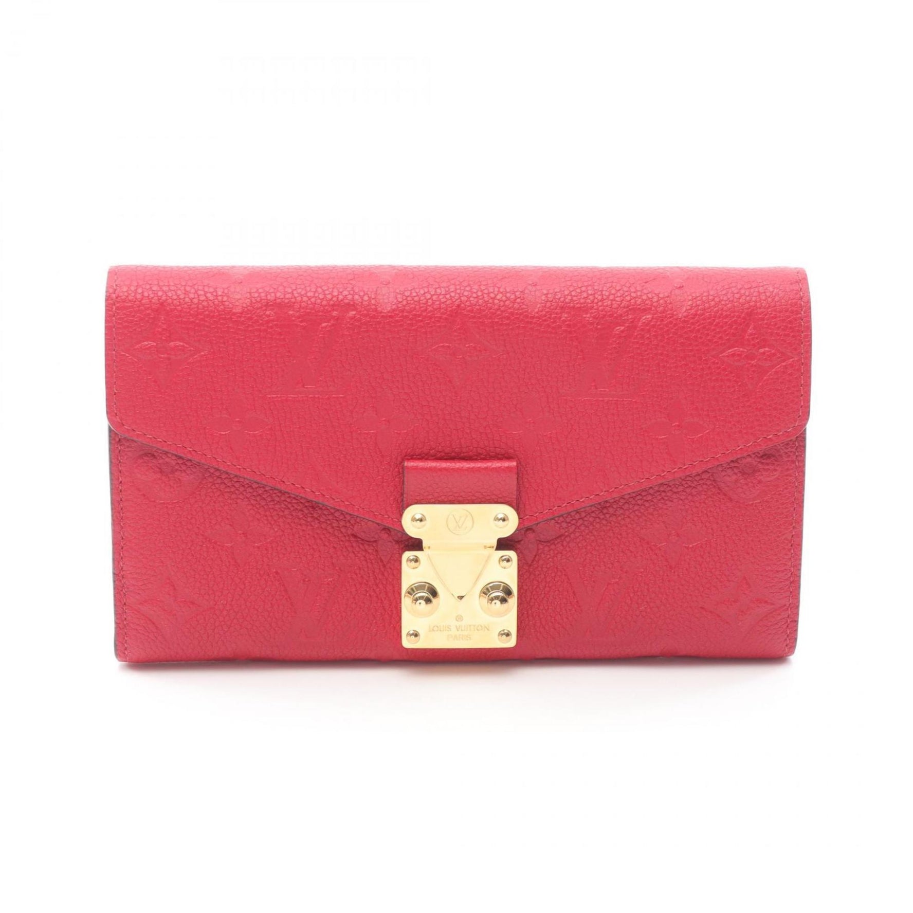 Louis Vuitton Portefeuille Metisse Empreinte Scarlet Bi-fold Long Wallet, Leather, Red