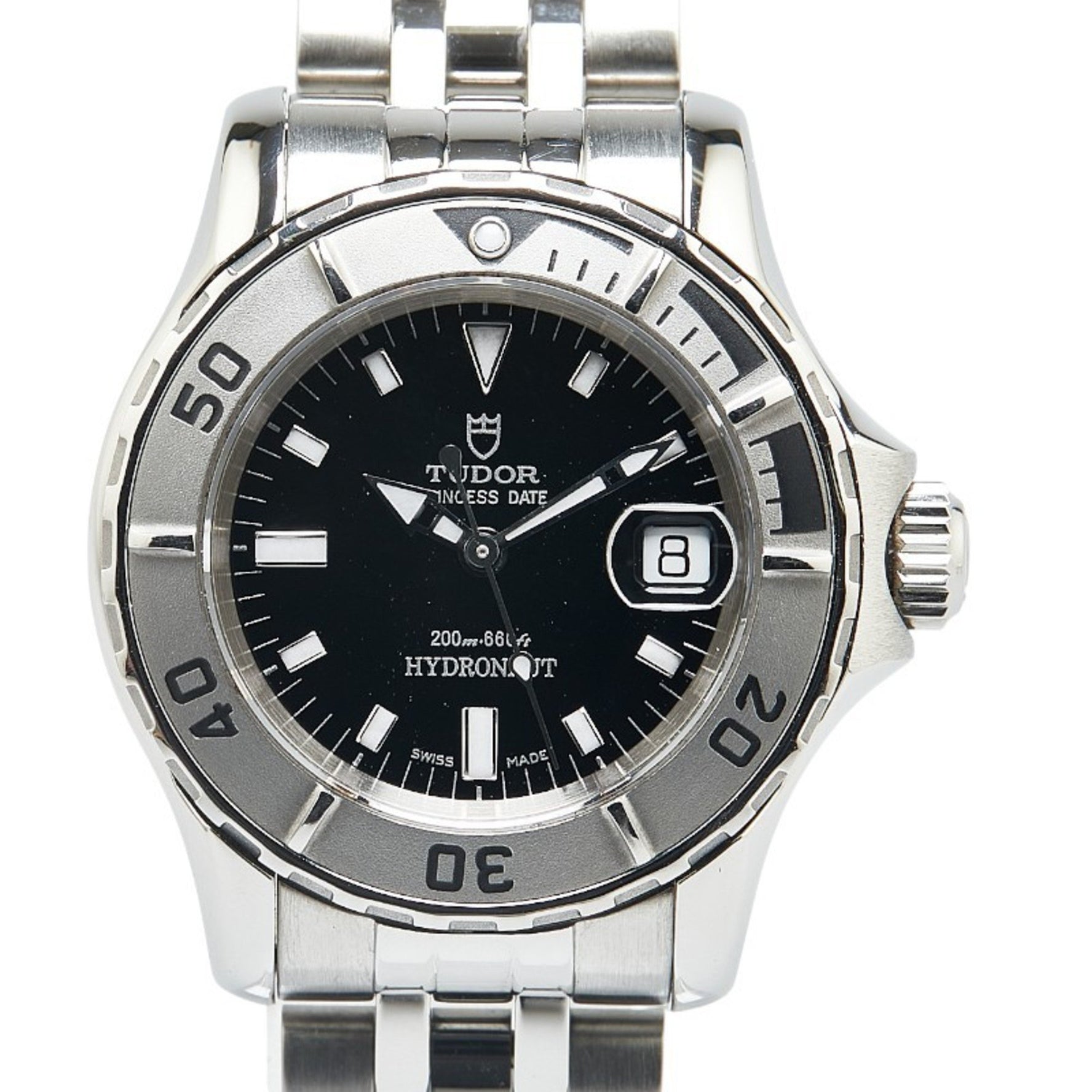 Tudor Hydronaut Watch Automatic Black Dial Stainless Steel Ladies TUDOR