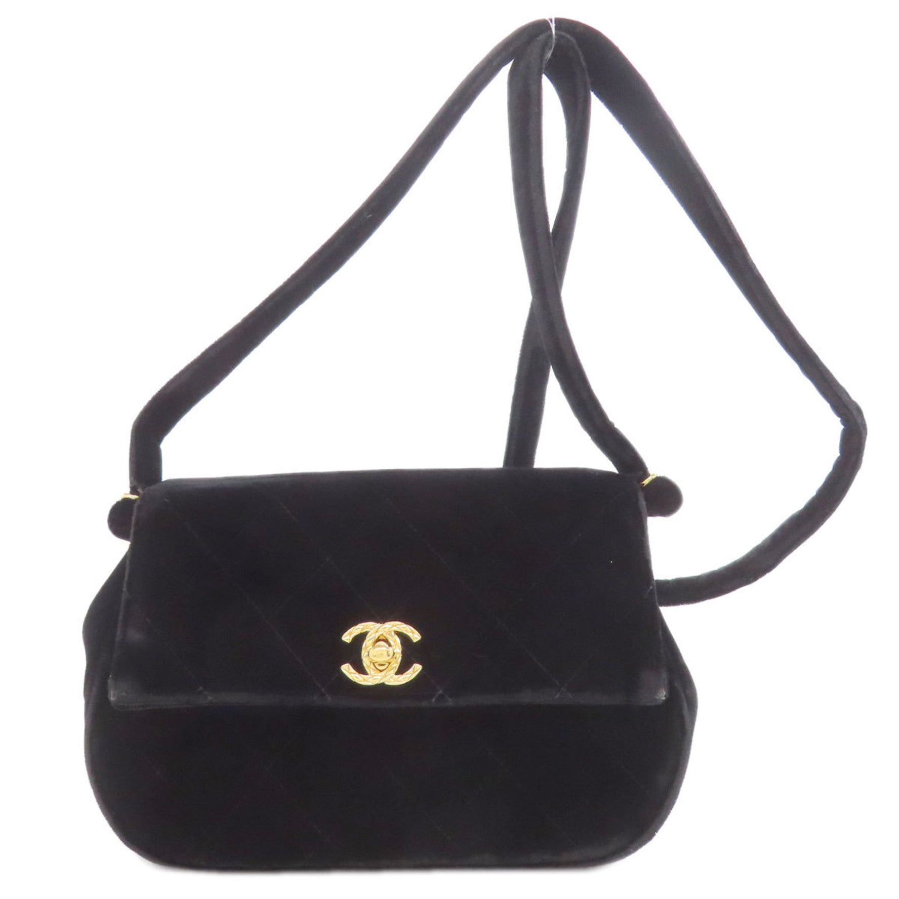 Chanel Coco Mark Velour Shoulder Bag