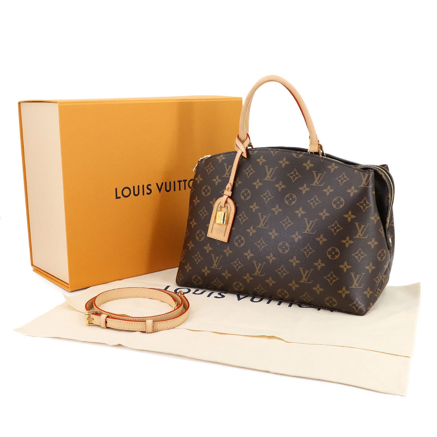 Louis Vuitton Monogram Grand Palais MM Hand/Shoulder Bag, Brown, RFID