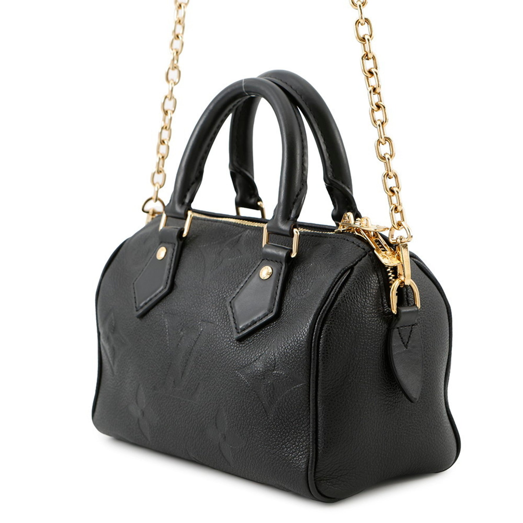 Louis Vuitton Monogram Empreinte Speedy Bandouliere 20 Handbag M58953 2-way Black