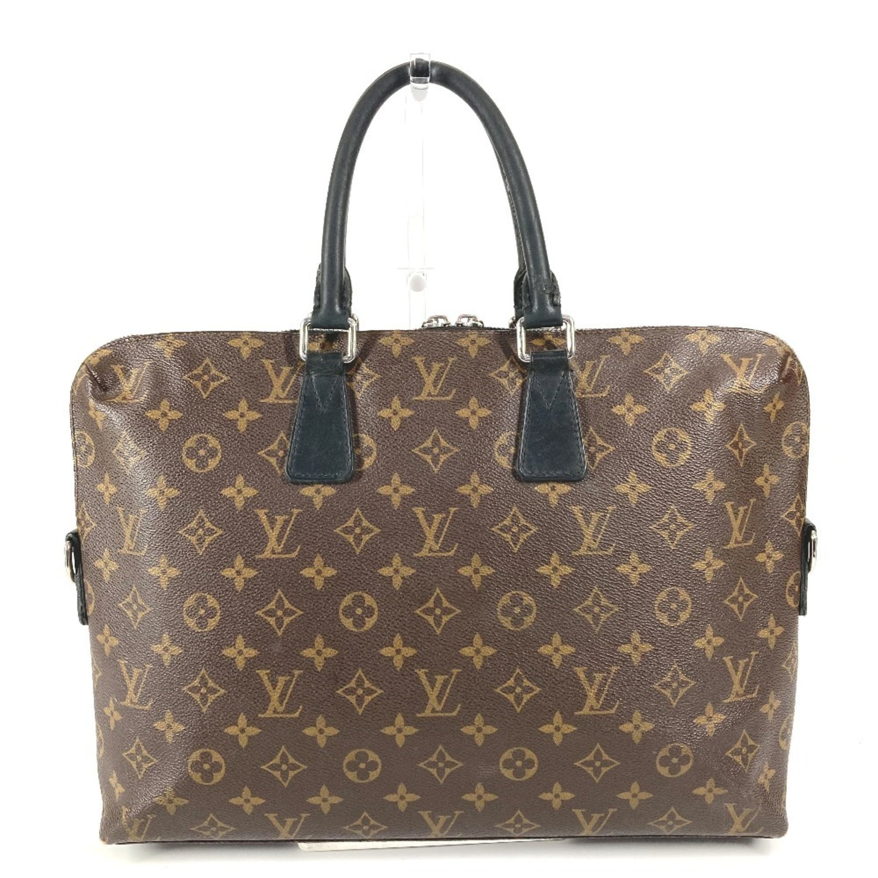 Louis Vuitton Monogram Macassar Porte Document Jour PDJ Business Bag, Handbag, Canvas, Men's, Brown