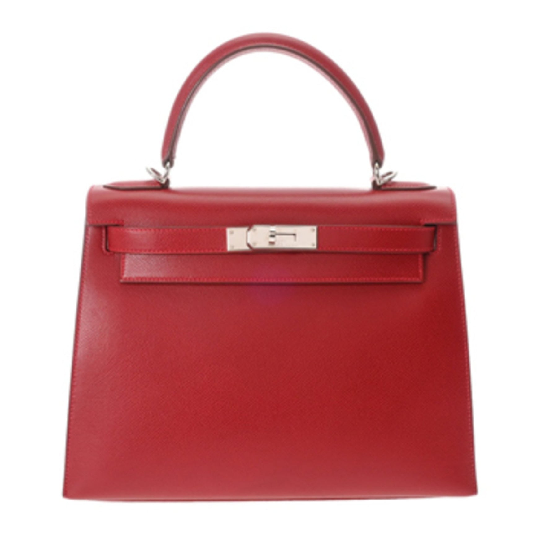 HERMES Kelly 28, outside stitching, Rouge vif, G stamp (around 2003), lycee, handbag