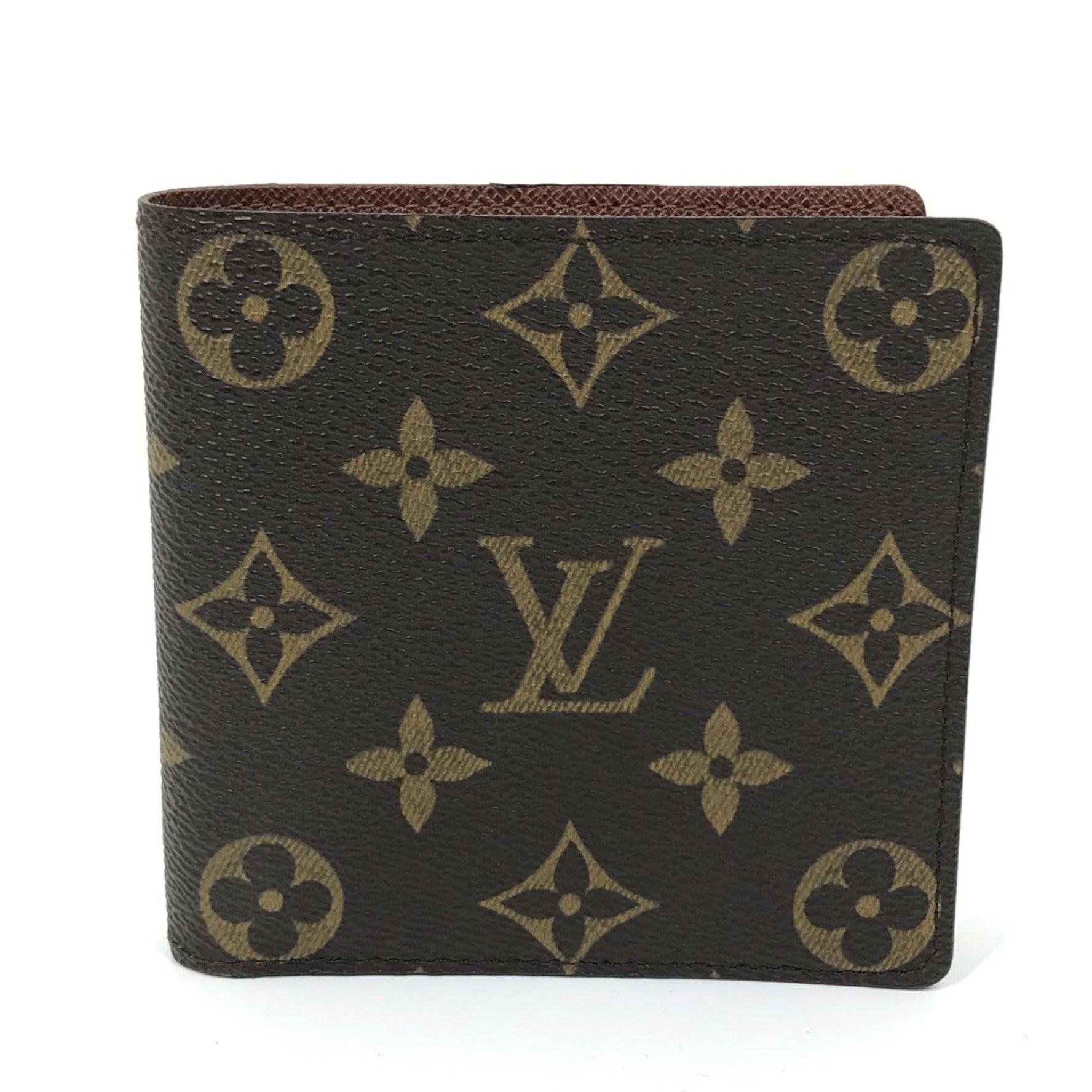 LOUIS VUITTON M61675 Monogram Portefeuille Marco Short Wallet, Compact Bifold Canvas, Men's, Brown