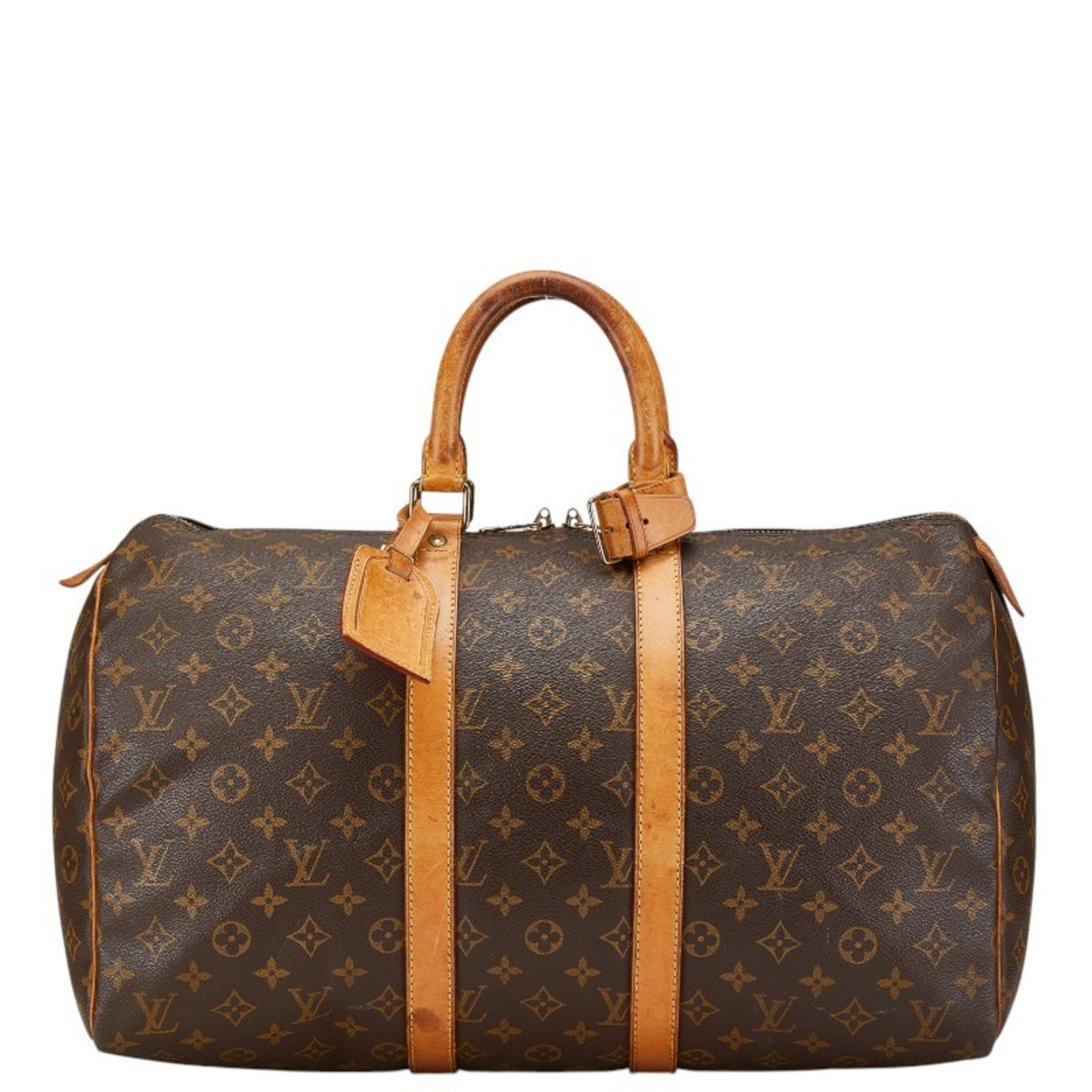 Louis Vuitton Monogram Keepall 45 Boston Bag PVC Leather