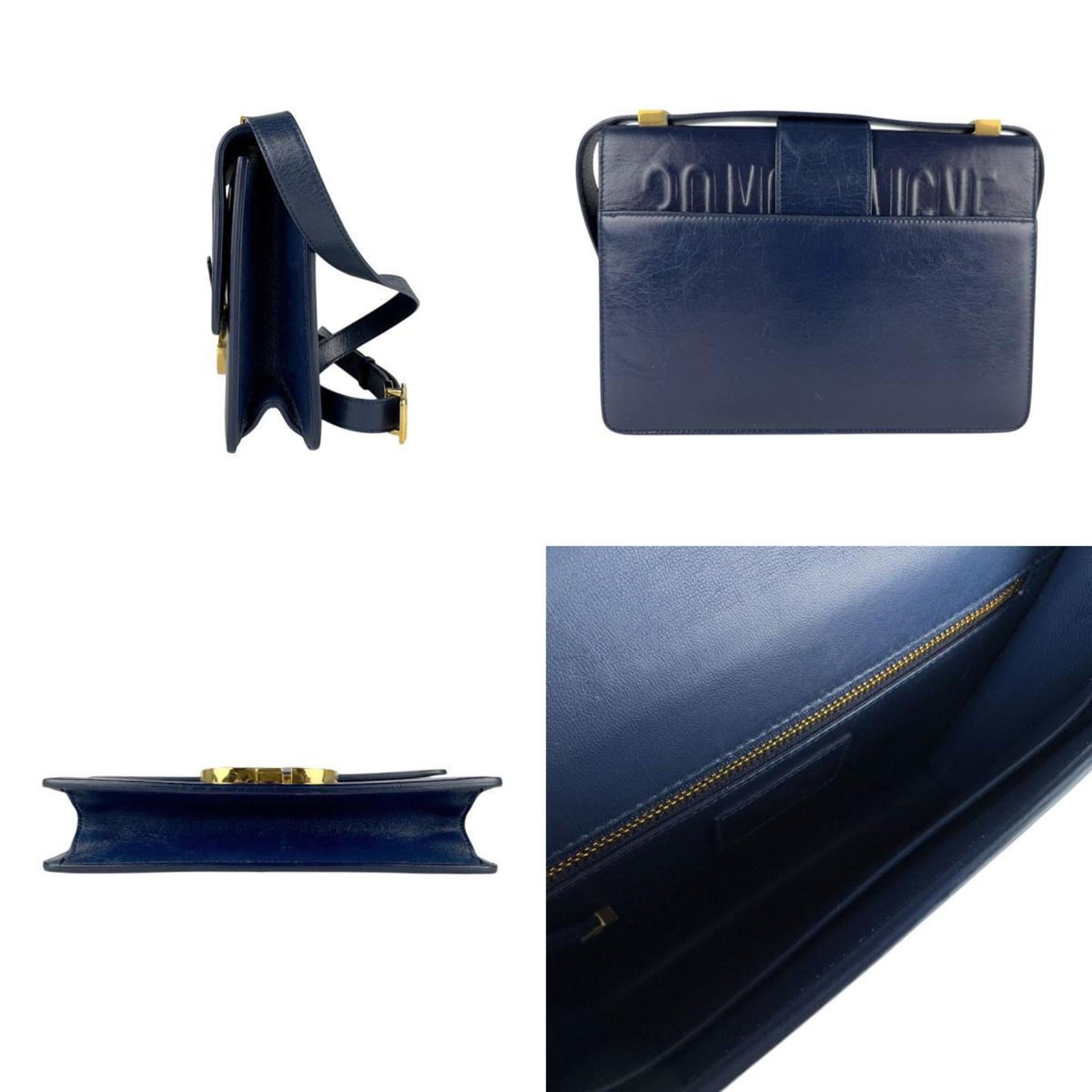 Christian Dior 30 Montaigne Leather Shoulder Bag in and Gold