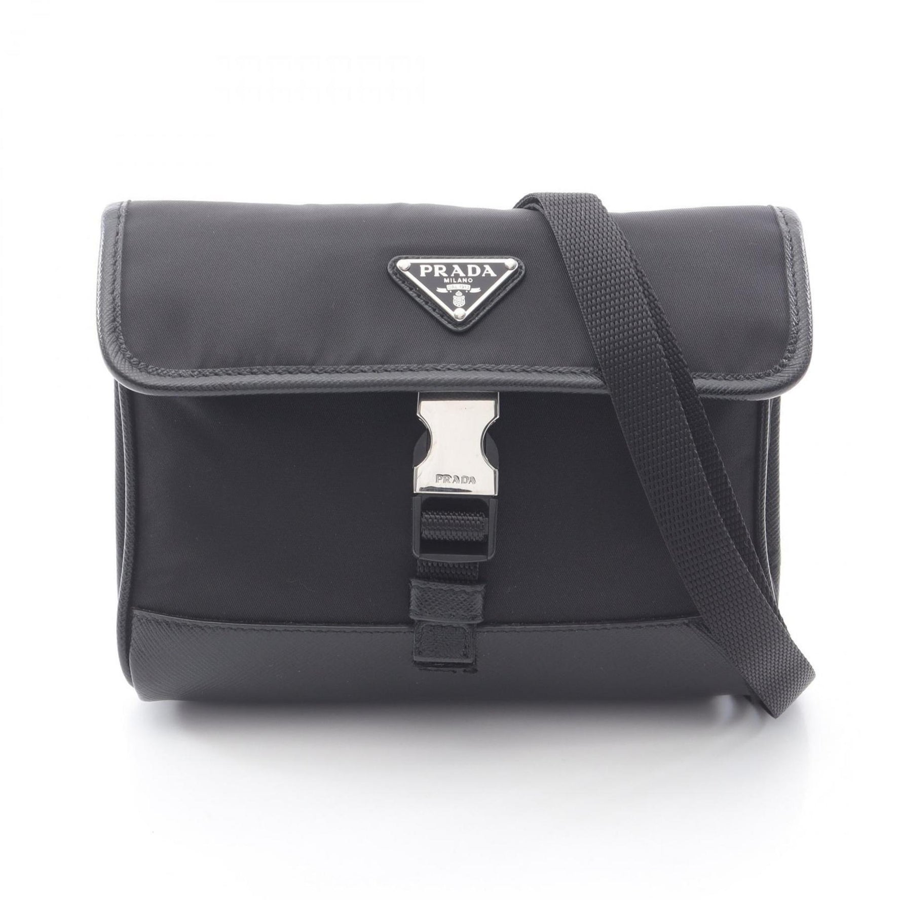 Prada RE NYLON TESSUTO+SAFFIANO Shoulder Bag in Nylon and Saffiano Leather, Men's