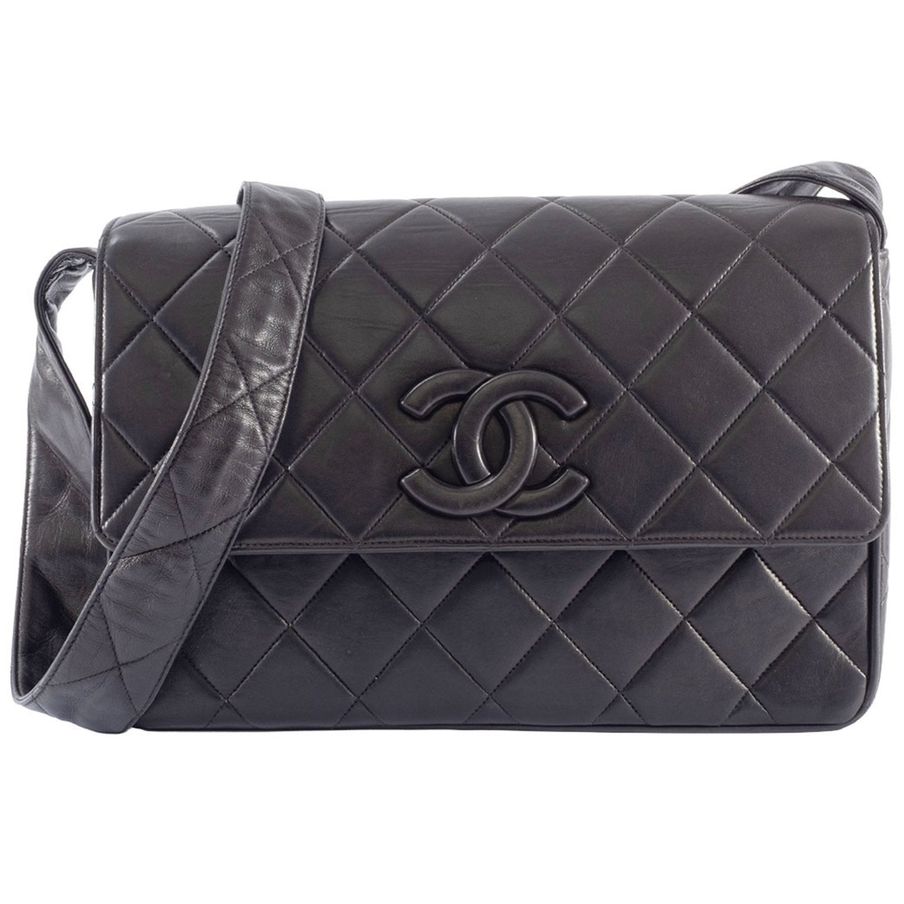 CHANEL Deca Matelasse Shoulder Bag Leather