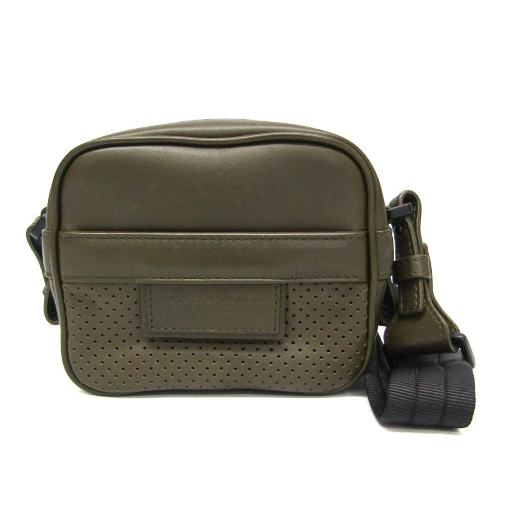 Bottega Veneta Leggero Women,Men Leather Shoulder Bag Black,Khaki