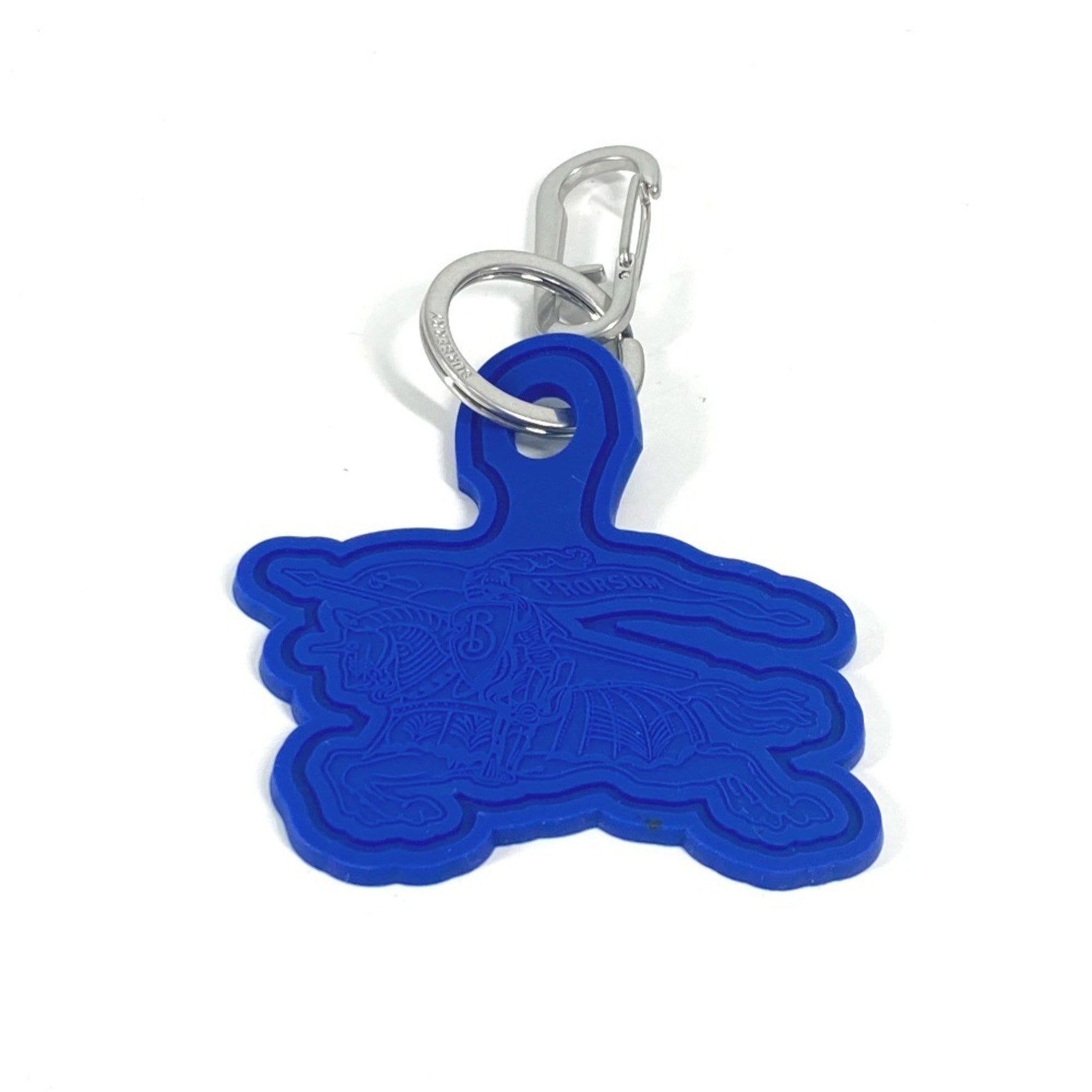 Burberry Logo Bag Charm with Carabiner Accessory Keychain Rubber Men's Women's Blue