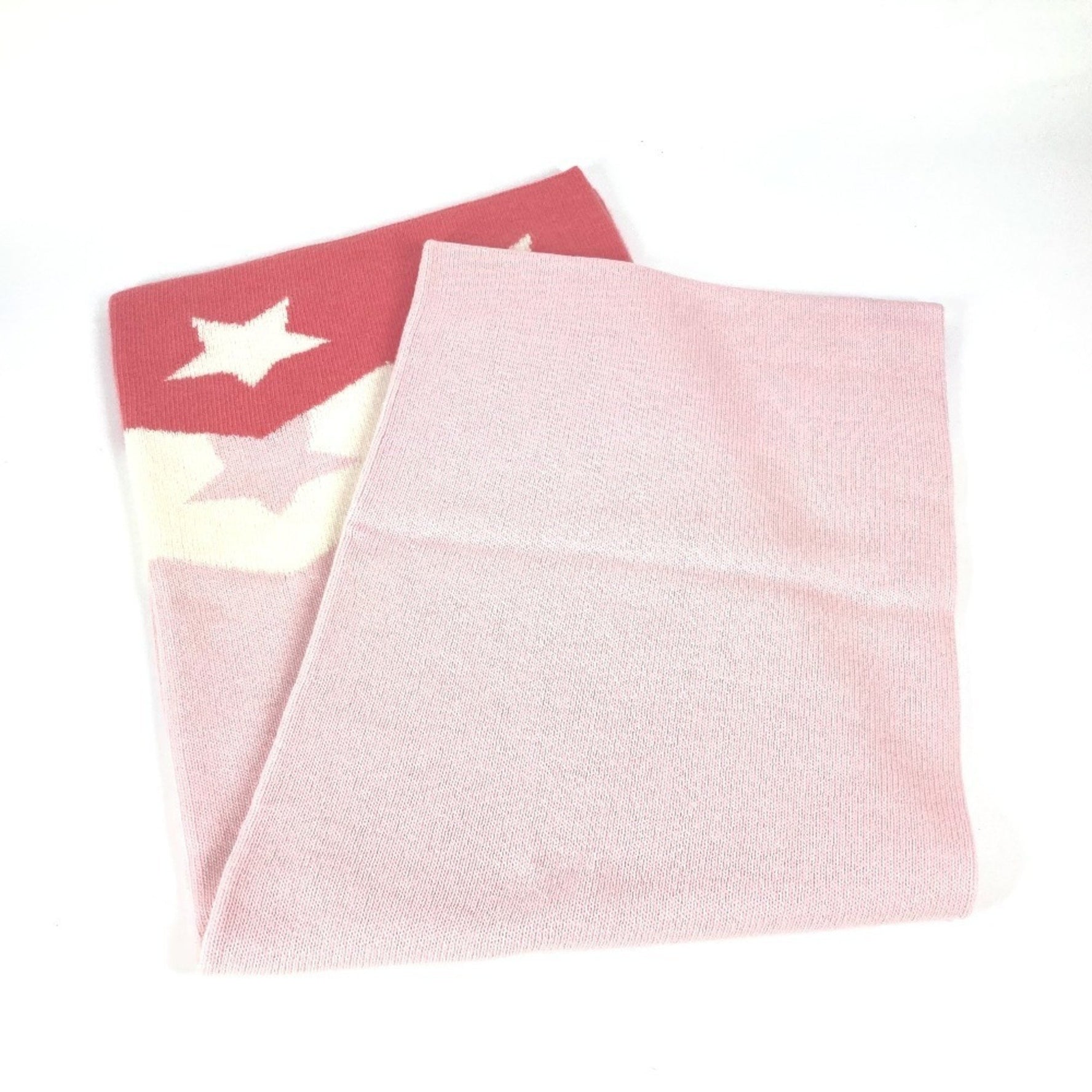 Miu Miu MIU Logo Star Apparel Scarf Wool Pink