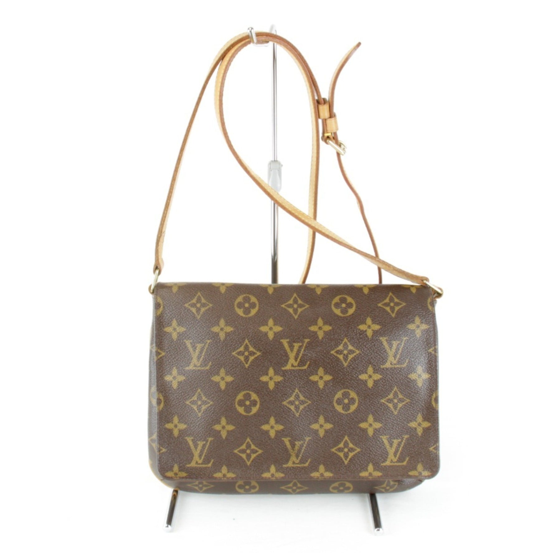 Louis Vuitton Musette Tango Shoulder Bag Brown Monogram Canvas