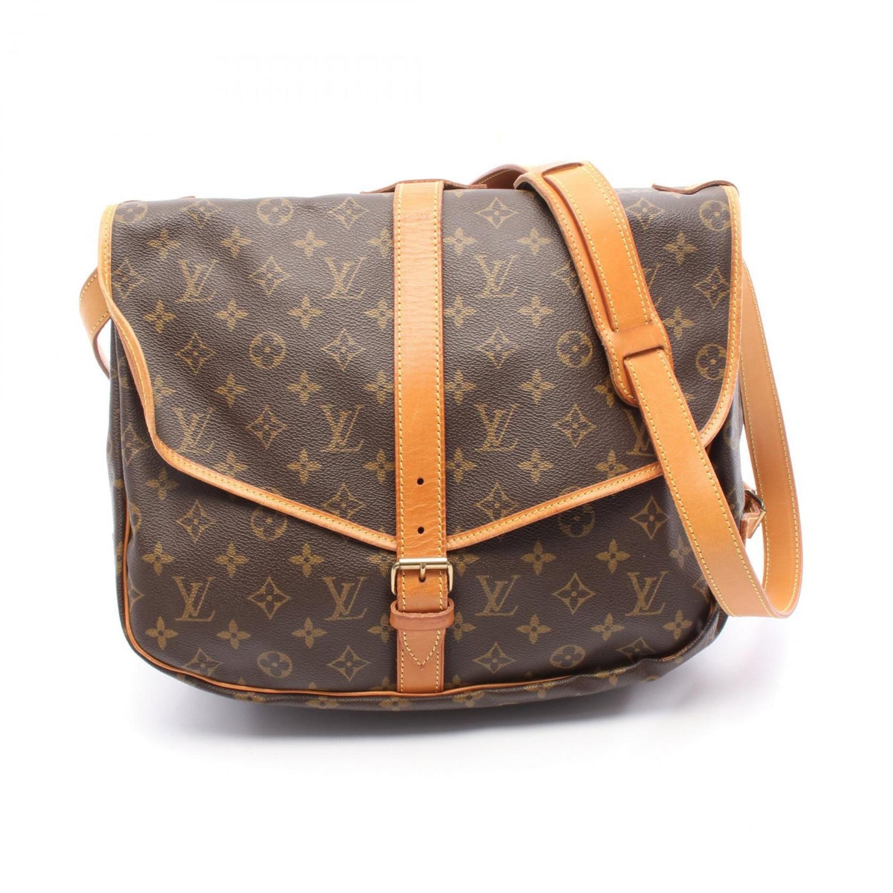 Louis Vuitton Saumur 35 Monogram Shoulder Bag in Coated Canvas and Leather