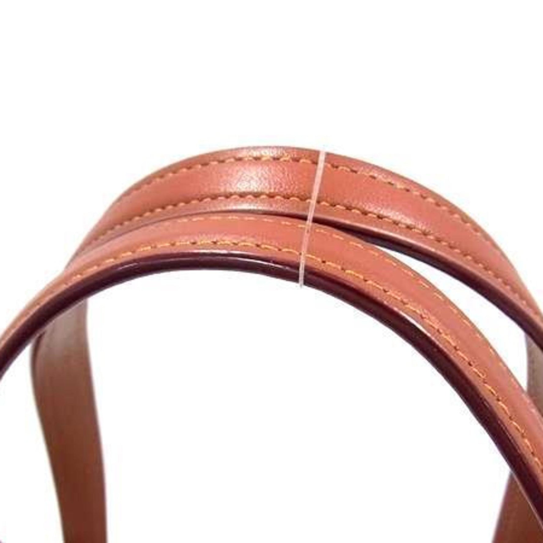 COACH Signature Handbag in Beige and Brown Leather