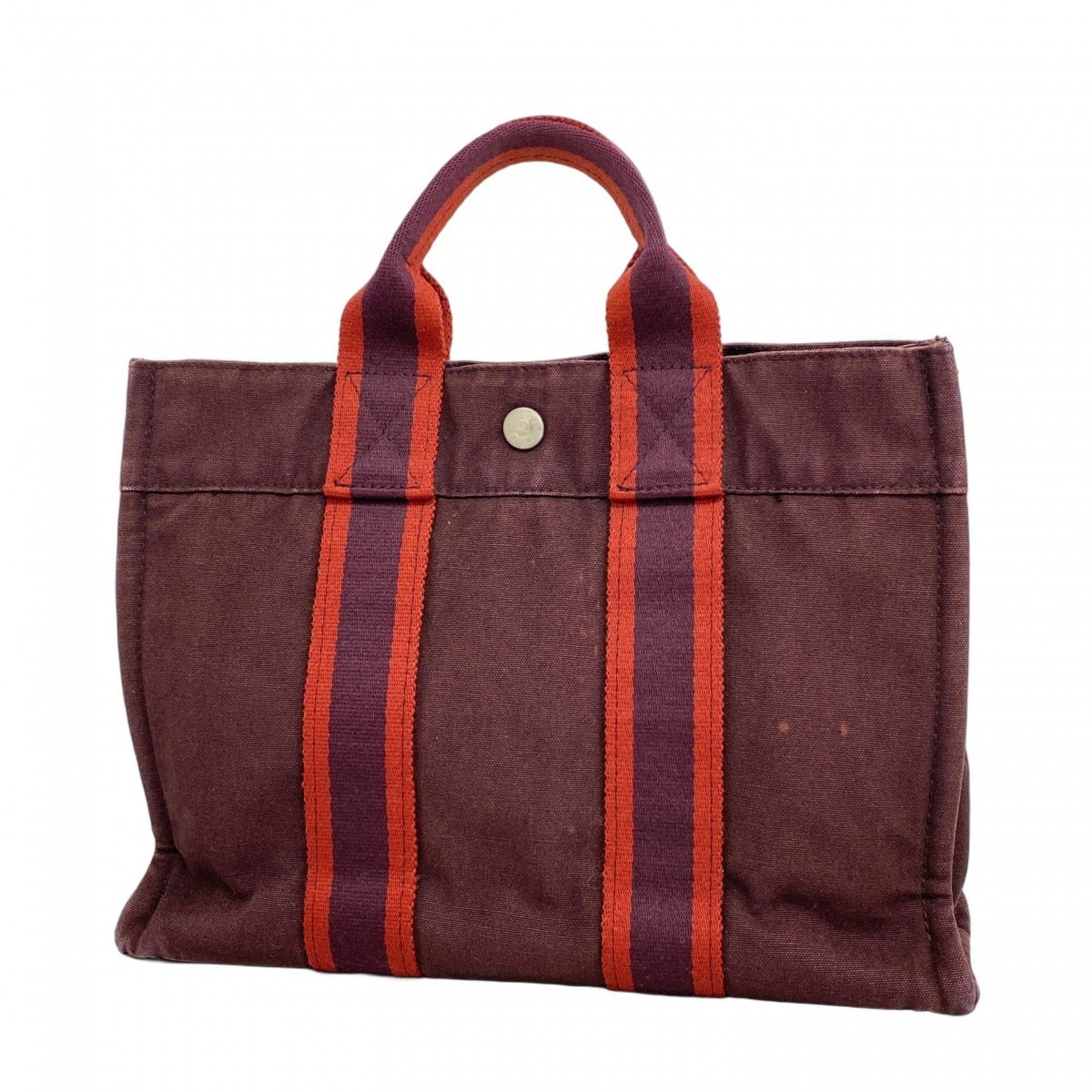 Hermes Fouleaux PM Canvas Handbag