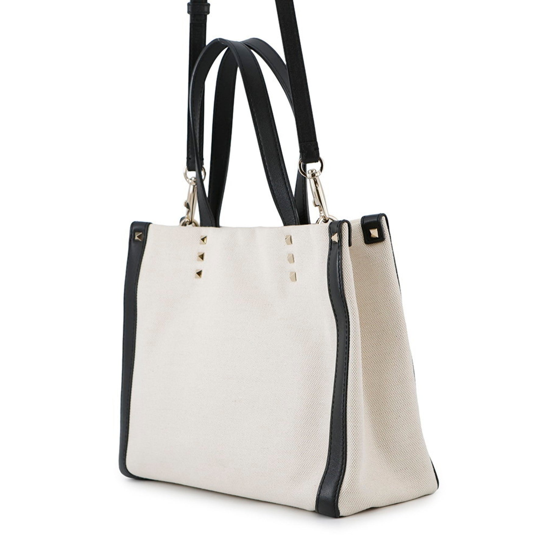 Valentino Garavani VLTN Rockstud Canvas Tote Bag VALENTINO