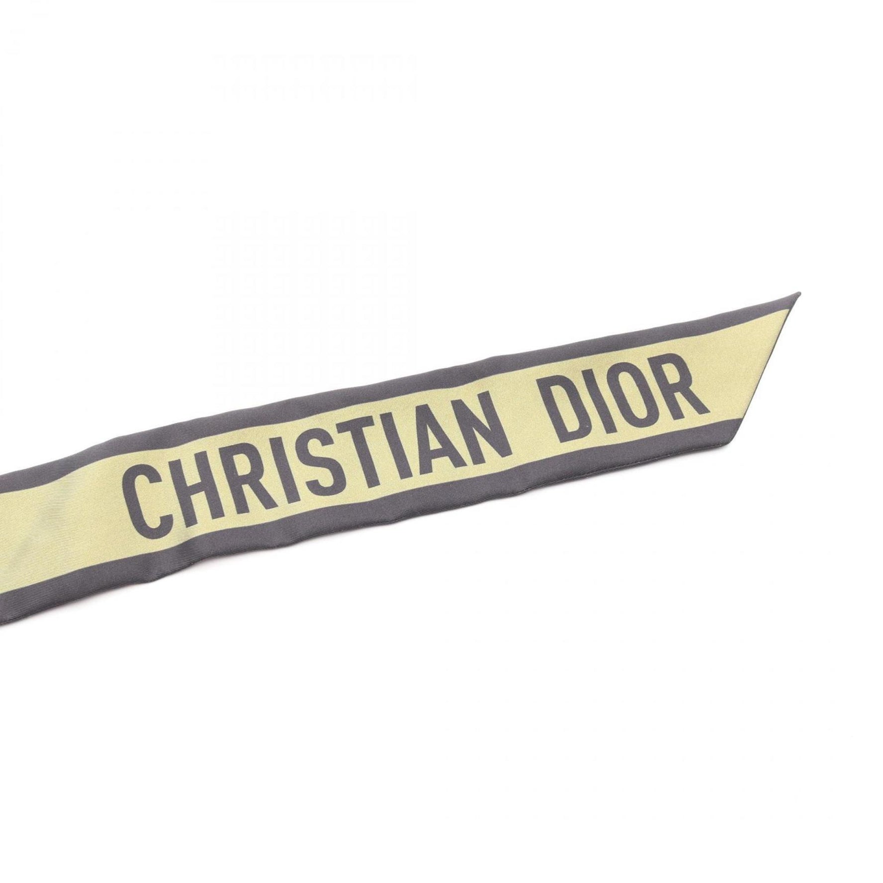 Christian Dior Dior Mitzah Silk Scarf Black/Khaki