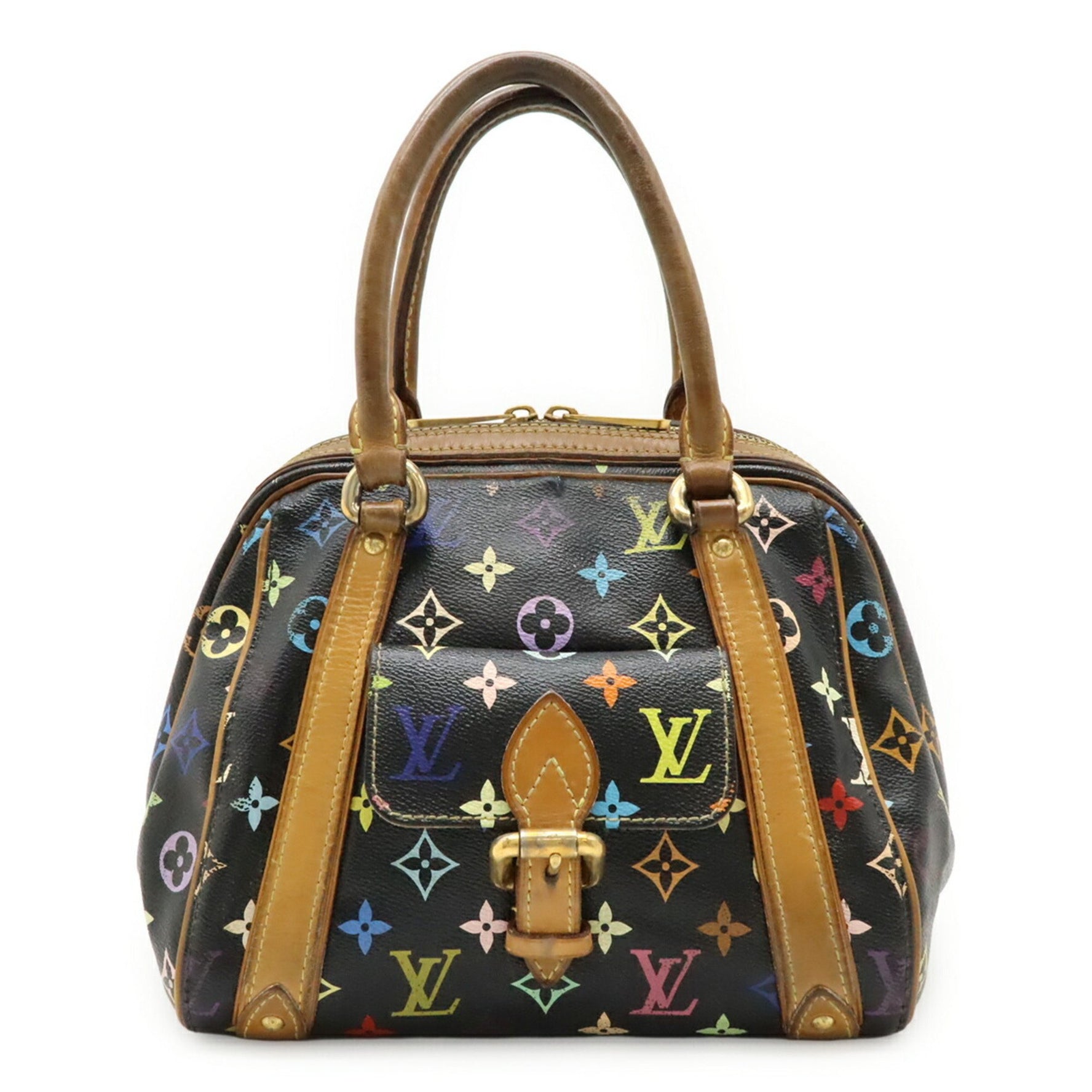 LOUIS VUITTON Monogram Multicolore Priscilla Handbag in Noir and Black