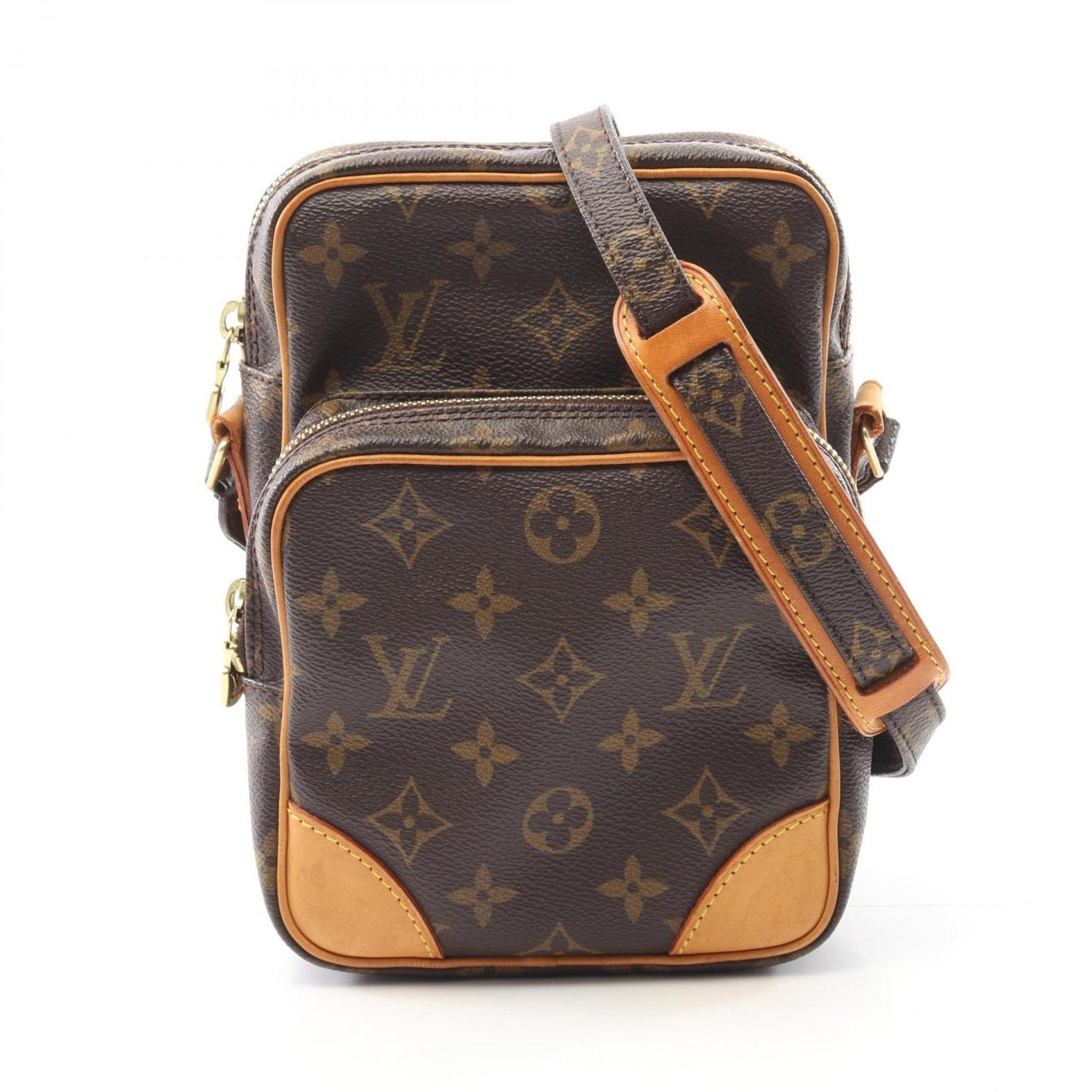 Louis Vuitton Amazon Monogram Shoulder Bag Coated Canvas Leather