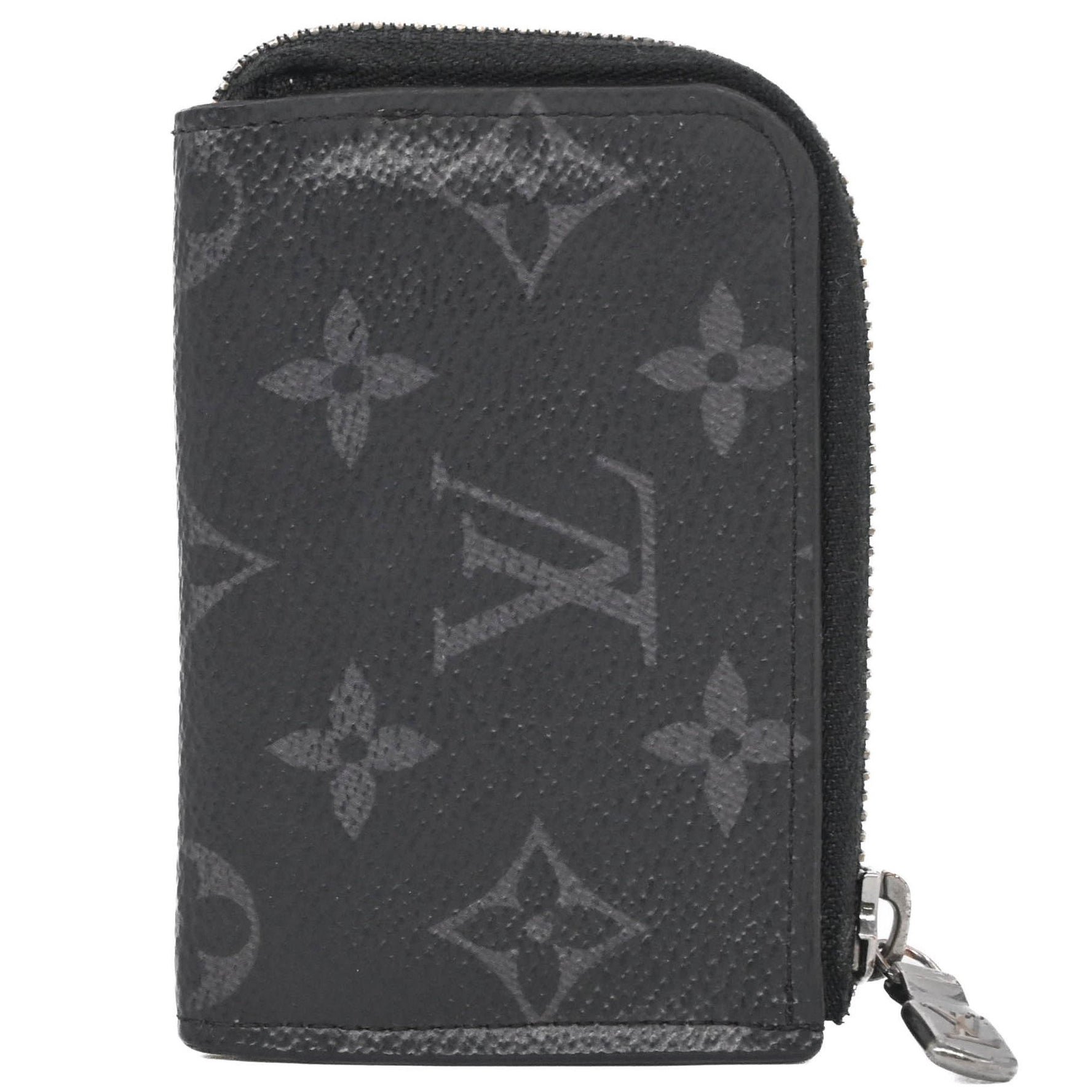 LOUISVUITTON Louis Vuitton Porte Monnaie Jour Wallet/Coin Purse, Black, Monogram Eclipse