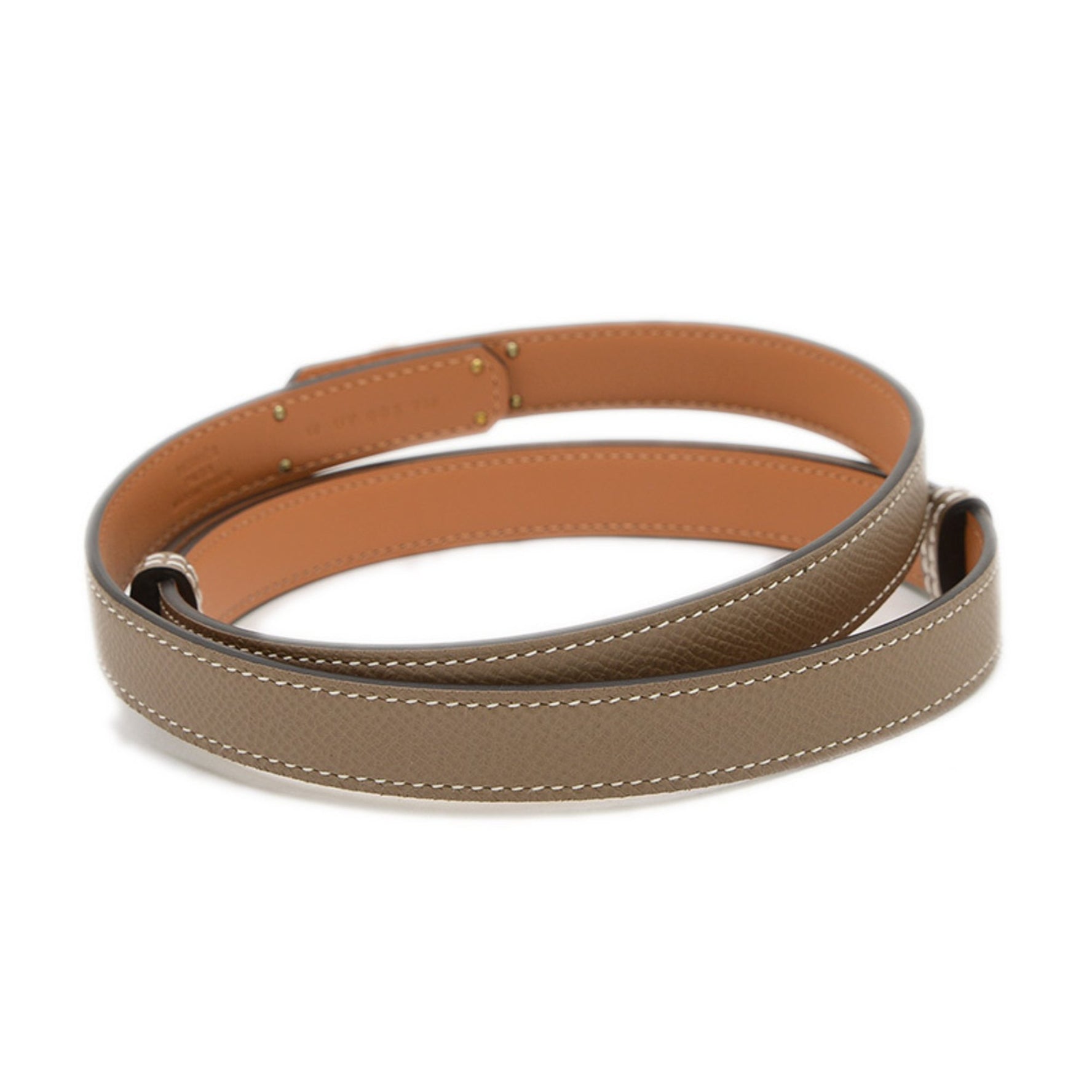 Hermes Hermès Kelly Belt, Epsom Etoupe, Rose Gold Hardware, Double Stamp, BP
