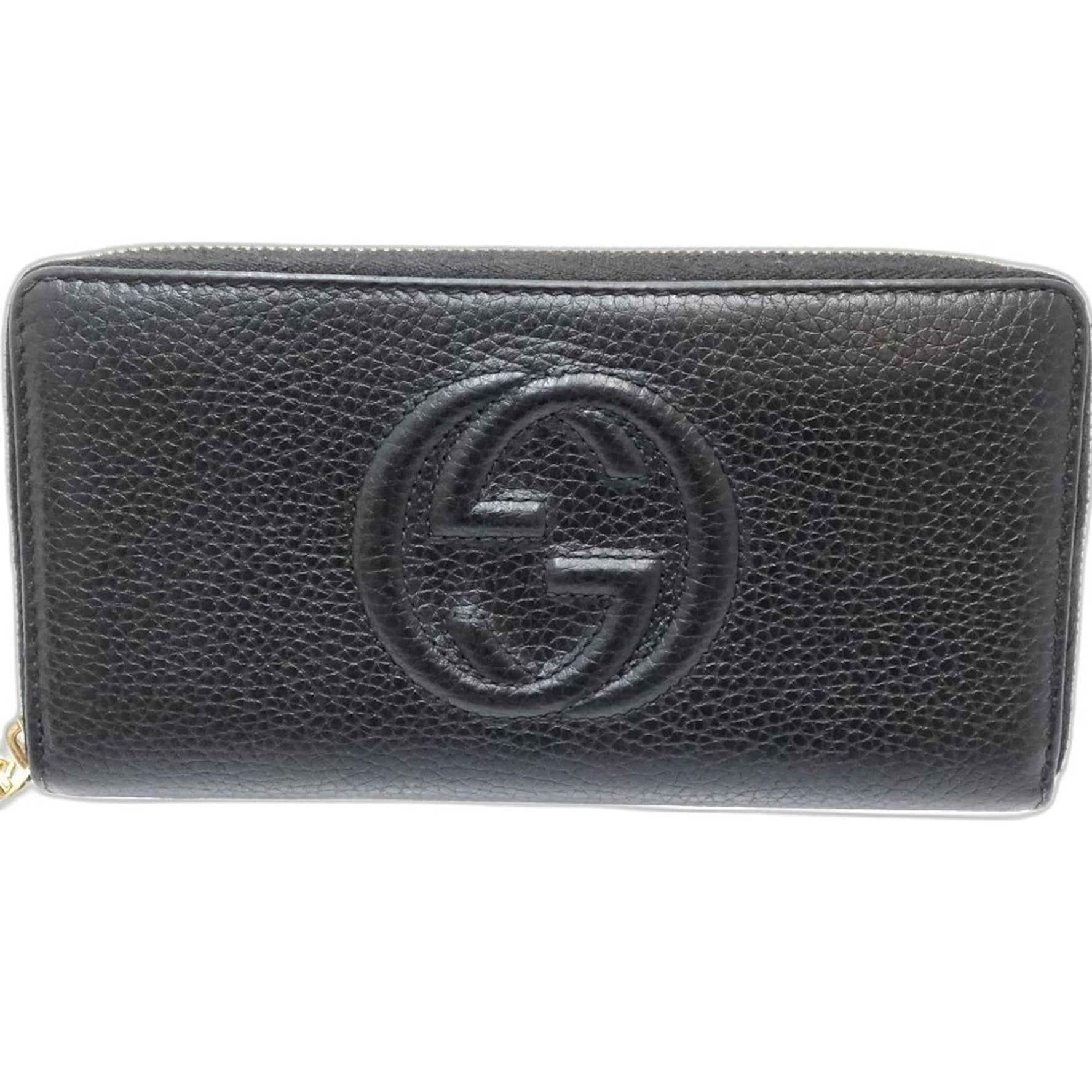 GUCCI Wallet Chain Round Zip Soho Leather