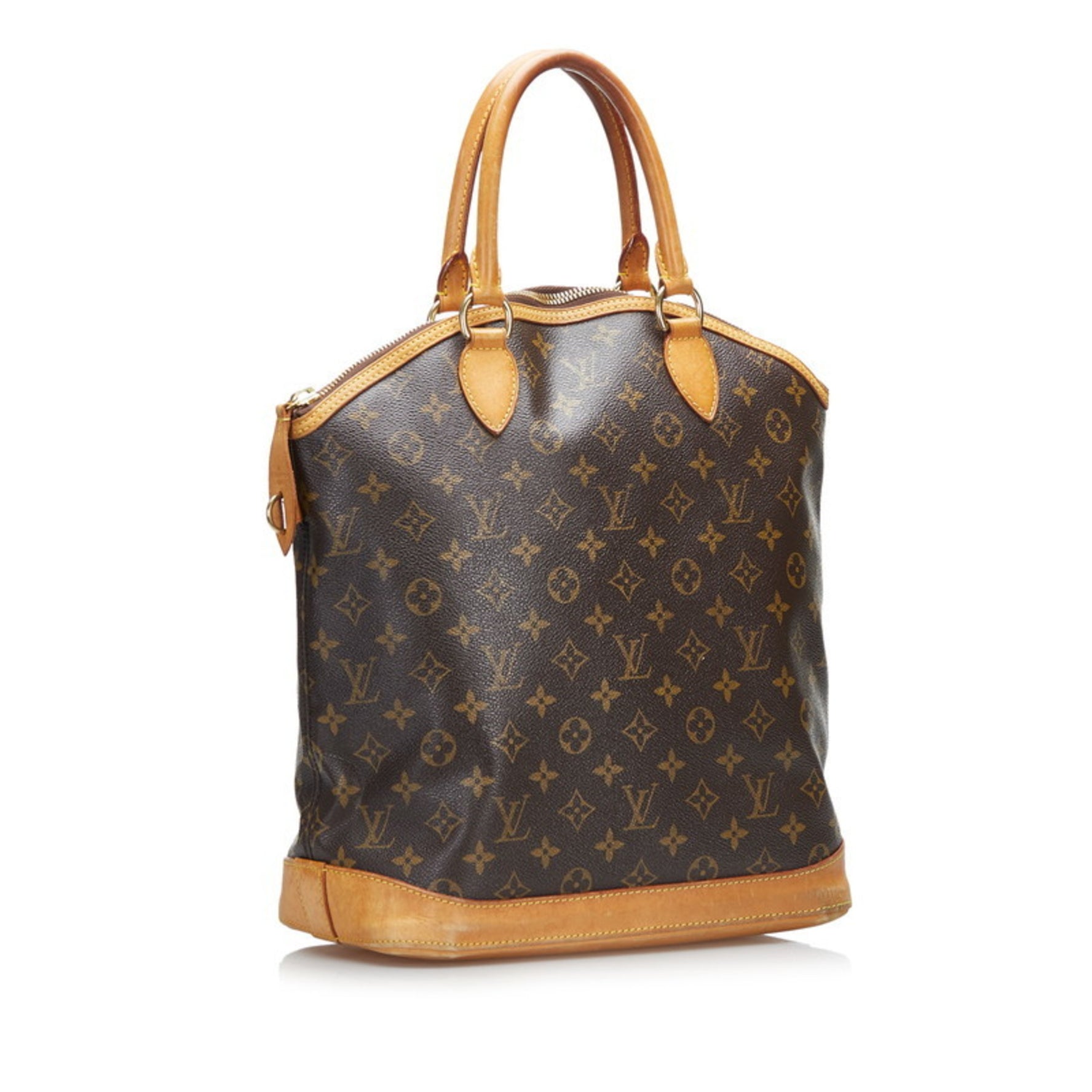 Louis Vuitton Monogram Lockit MM Handbag Tote Bag M40606 Brown PVC Leather Women's LOUIS VUITTON