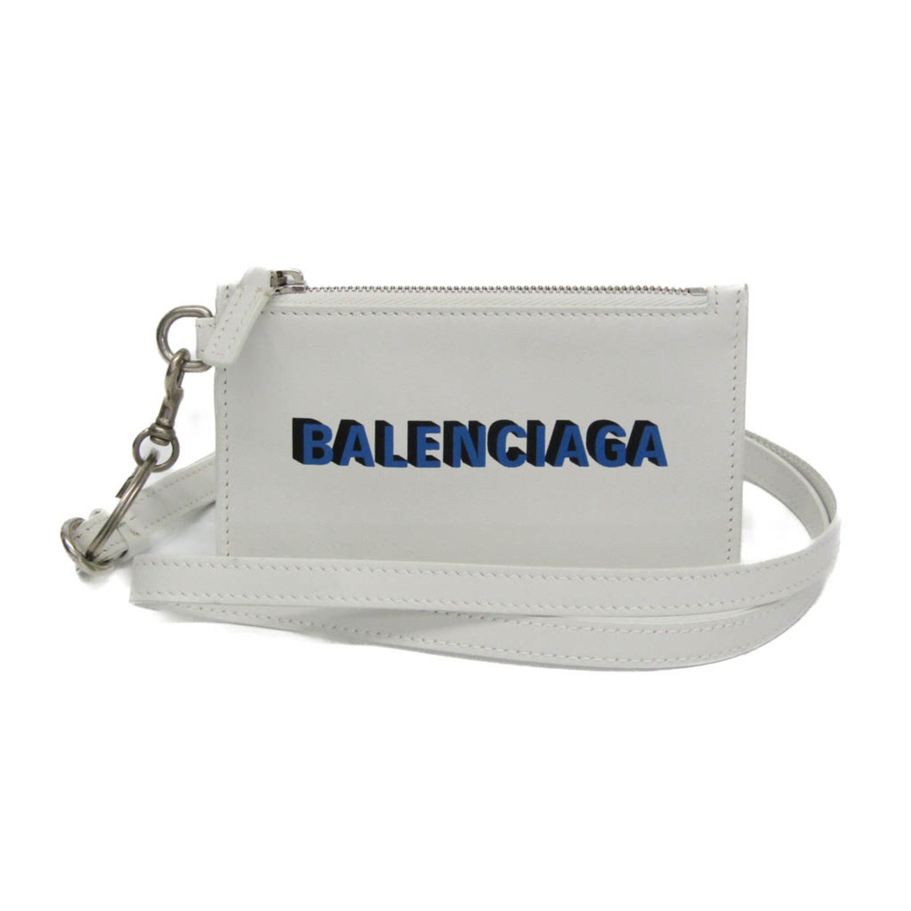Balenciaga Coin Card Holder Men,Women Leather Coin Purse/coin Case White