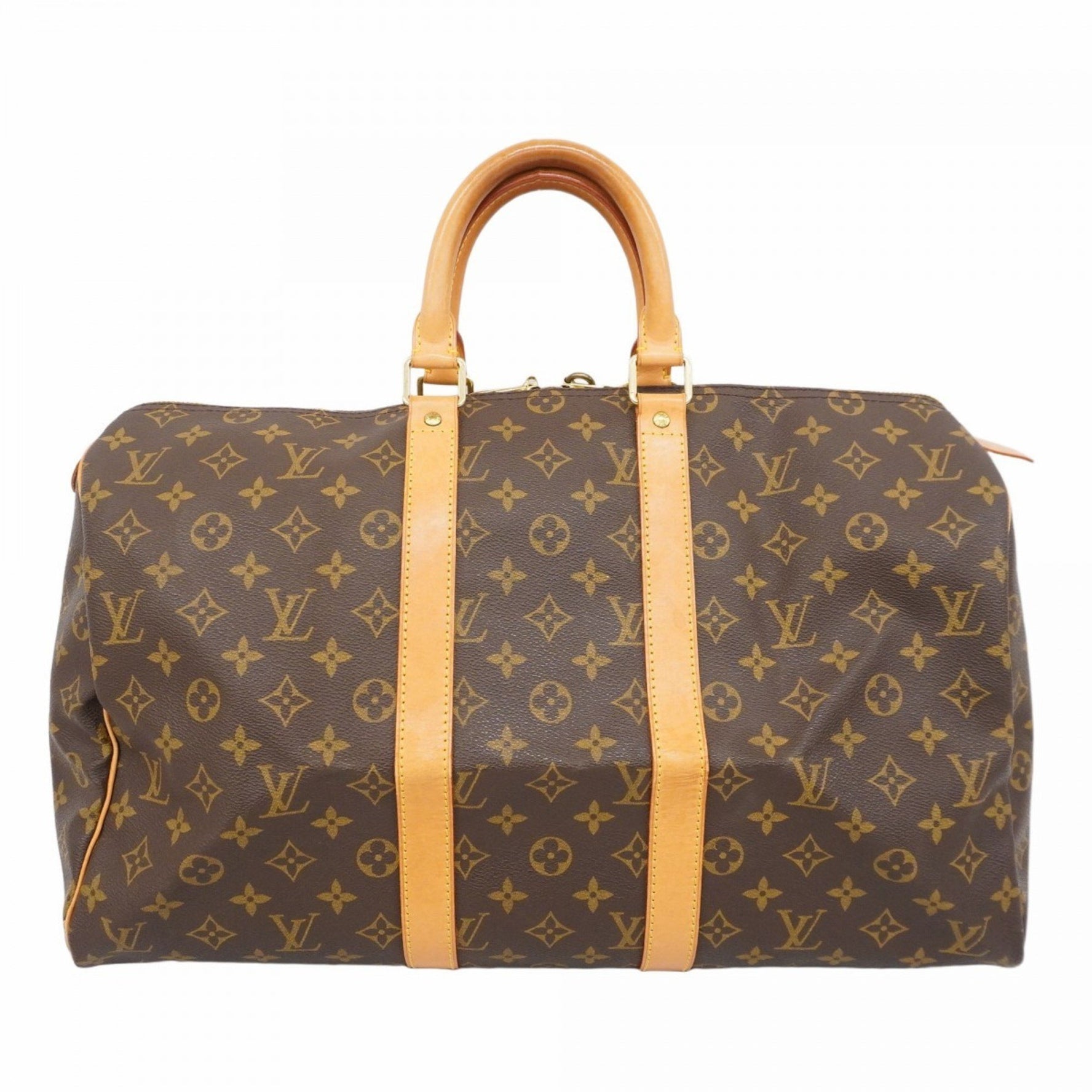 Louis Vuitton Monogram Keepall 45 Boston Bag M41428 Brown Men's and Women's