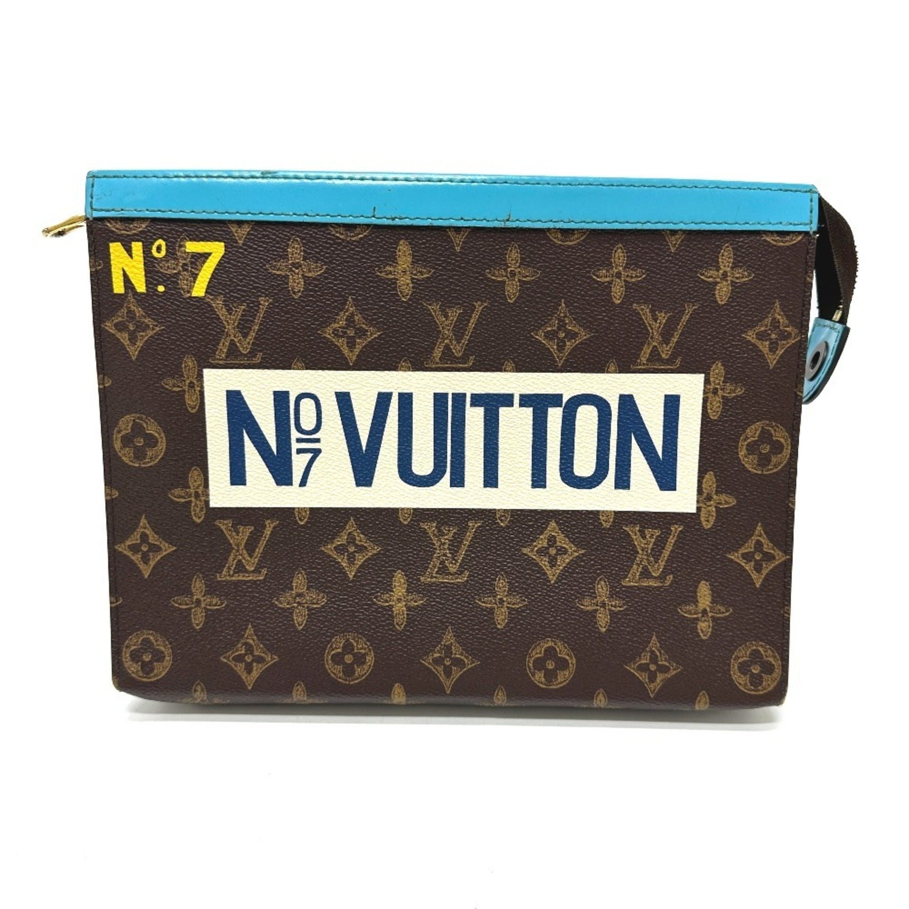 LOUIS VUITTON M81204 Monogram Voyage Pochette MM Pouch/Clutch Bag in Canvas, Brown, Men's