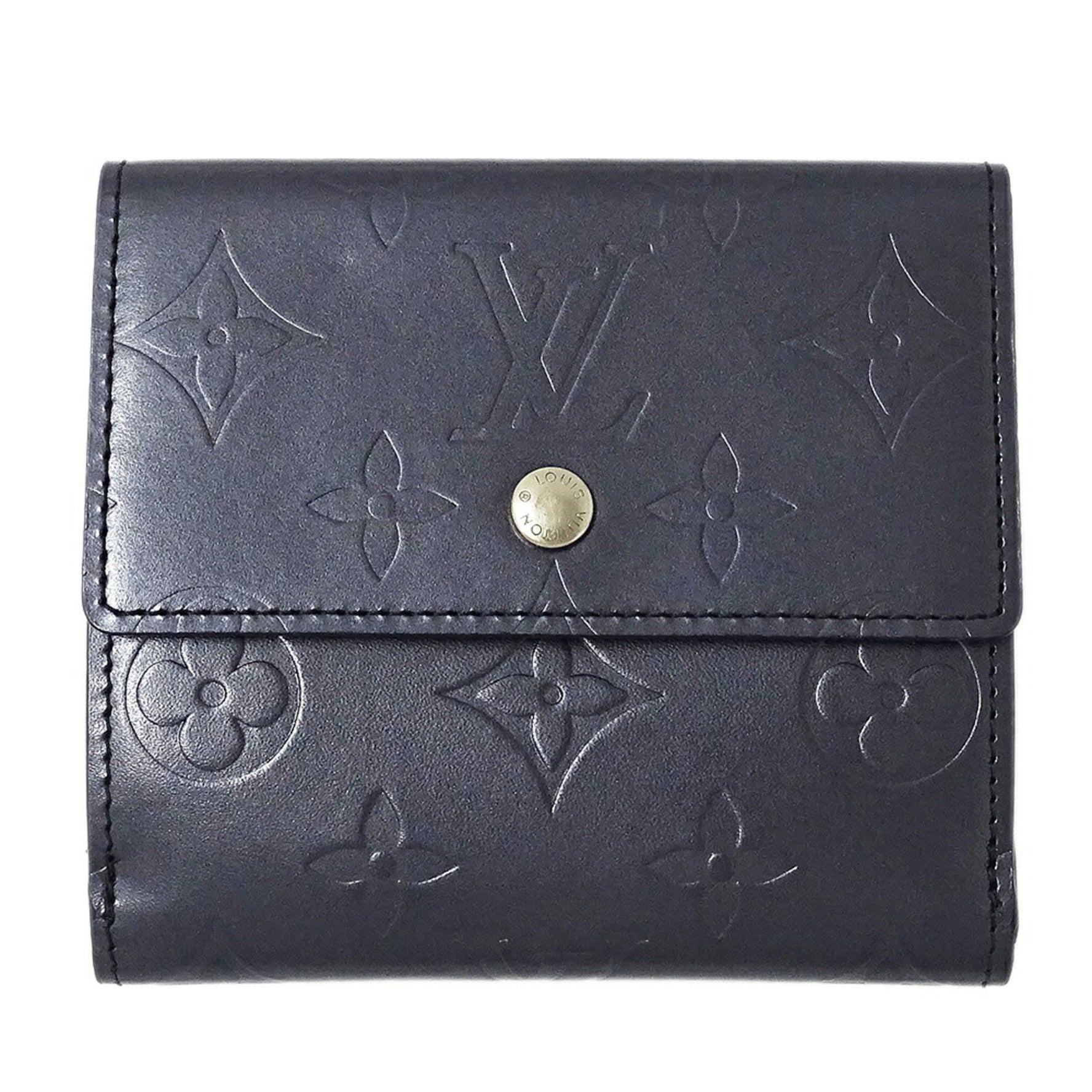 Louis Vuitton Monogram Matte Wallet Porte Monnaie Carte Credit Mini Compact