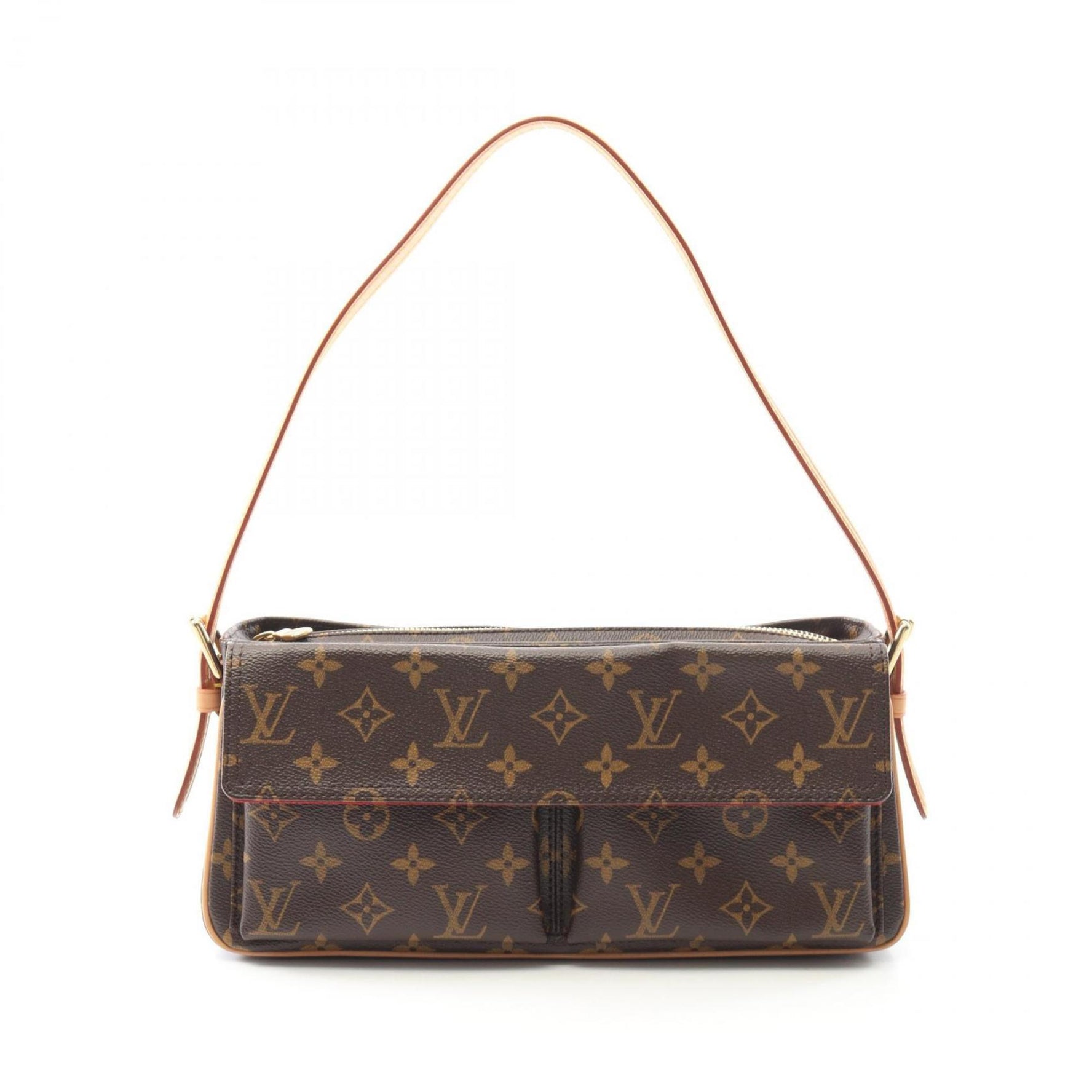 Louis Vuitton Viva Cite MM Shoulder Bag in Coated Canvas and Leather with Monogram Design, Brown