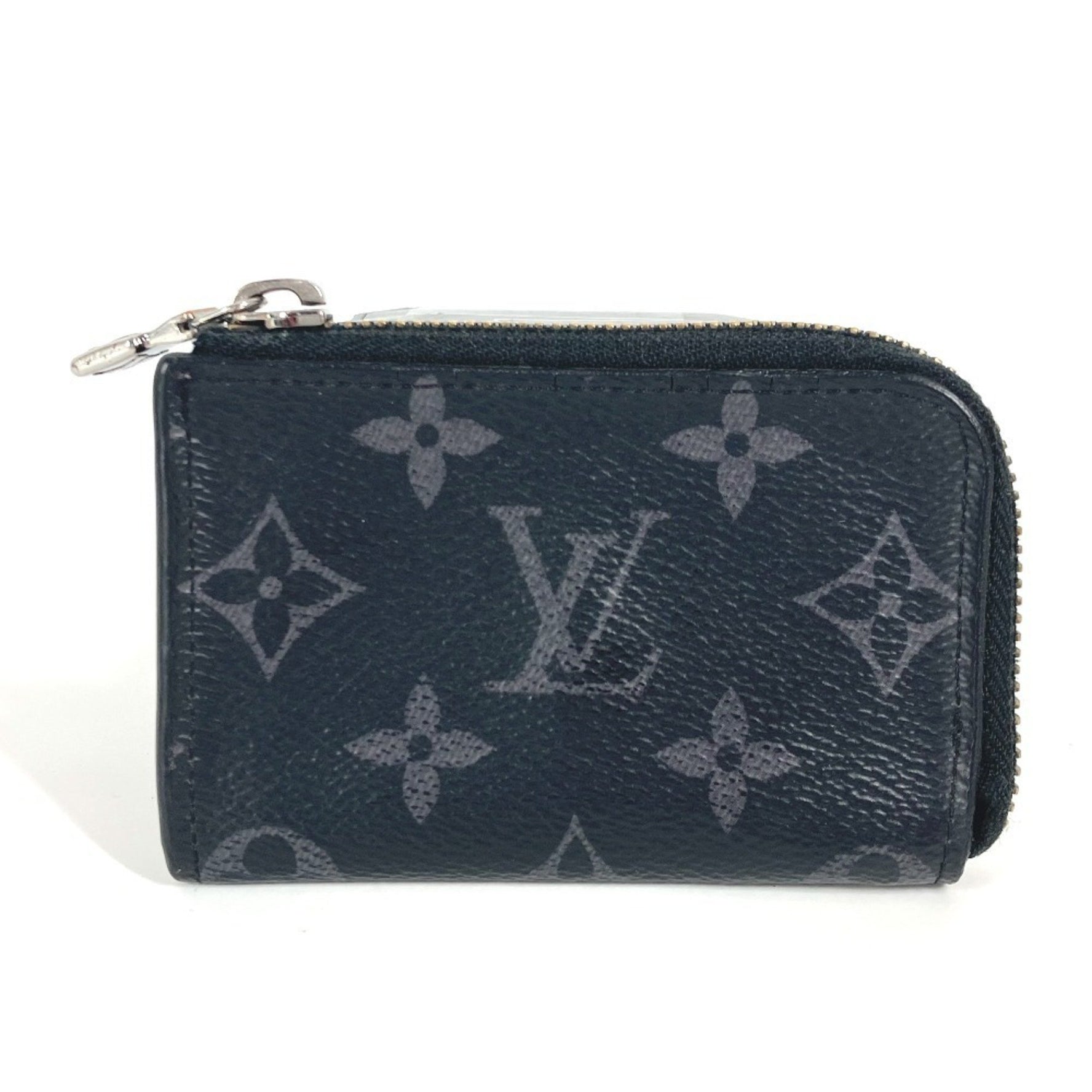 Louis Vuitton Monogram Eclipse Portemonnay Jour Wallet Coin Purse L-shaped zipper Wallet/Coin Case Canvas Men's