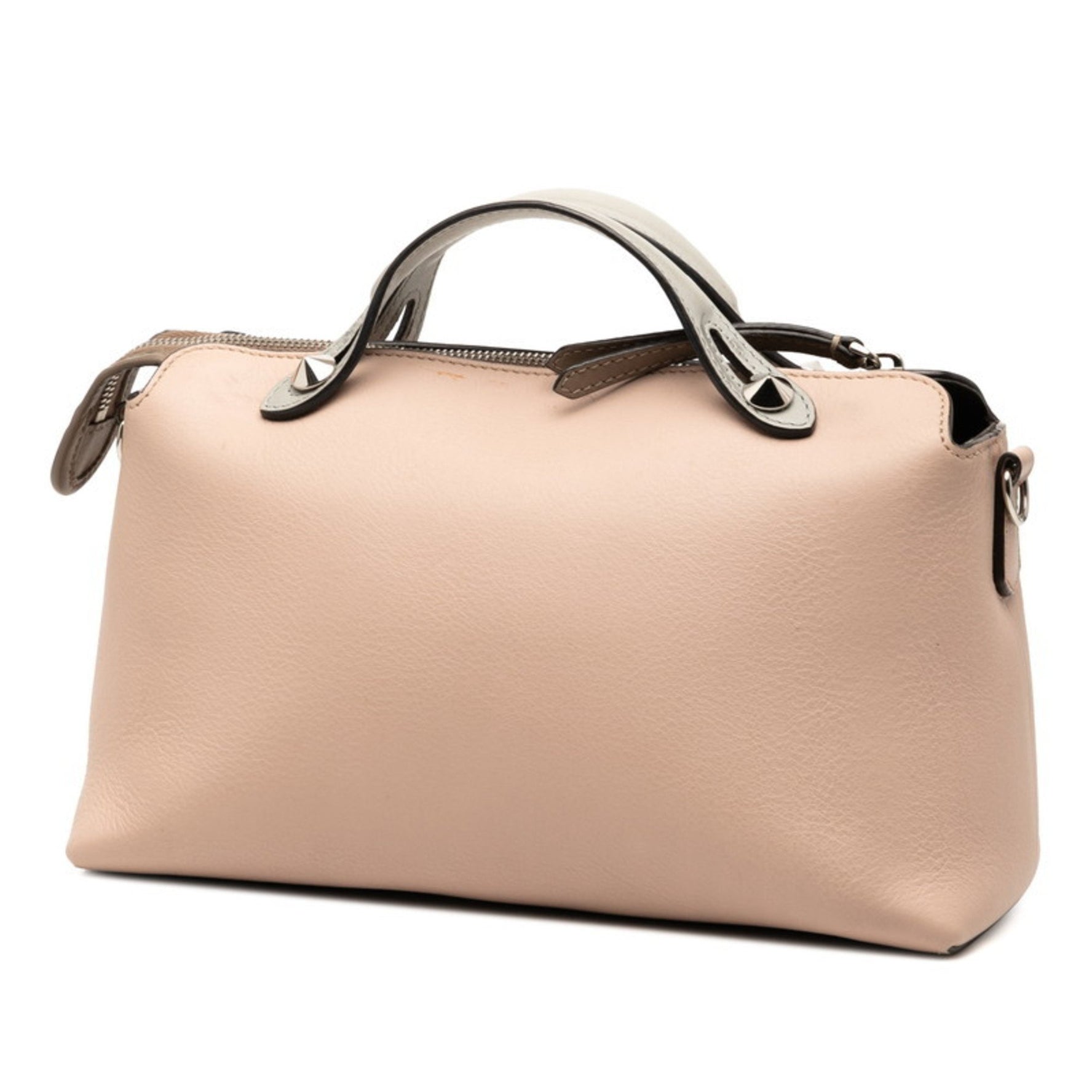 Fendi By the Way Medium Handbag/Shoulder Bag, Light Pink and Gray Leather