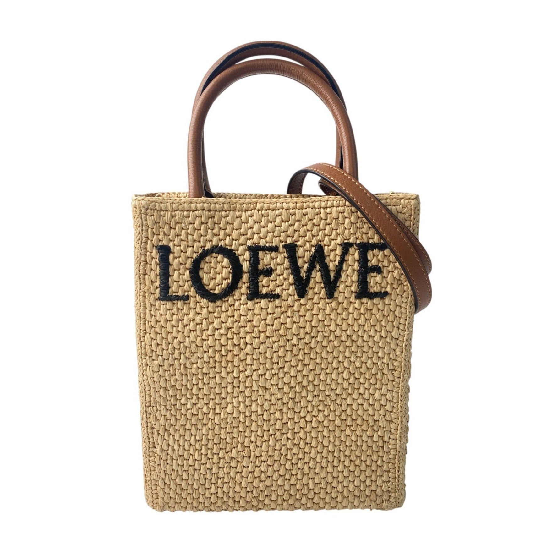 LOEWE Standard Tote Bag, Mini Shoulder Raffia Crossbody Bag