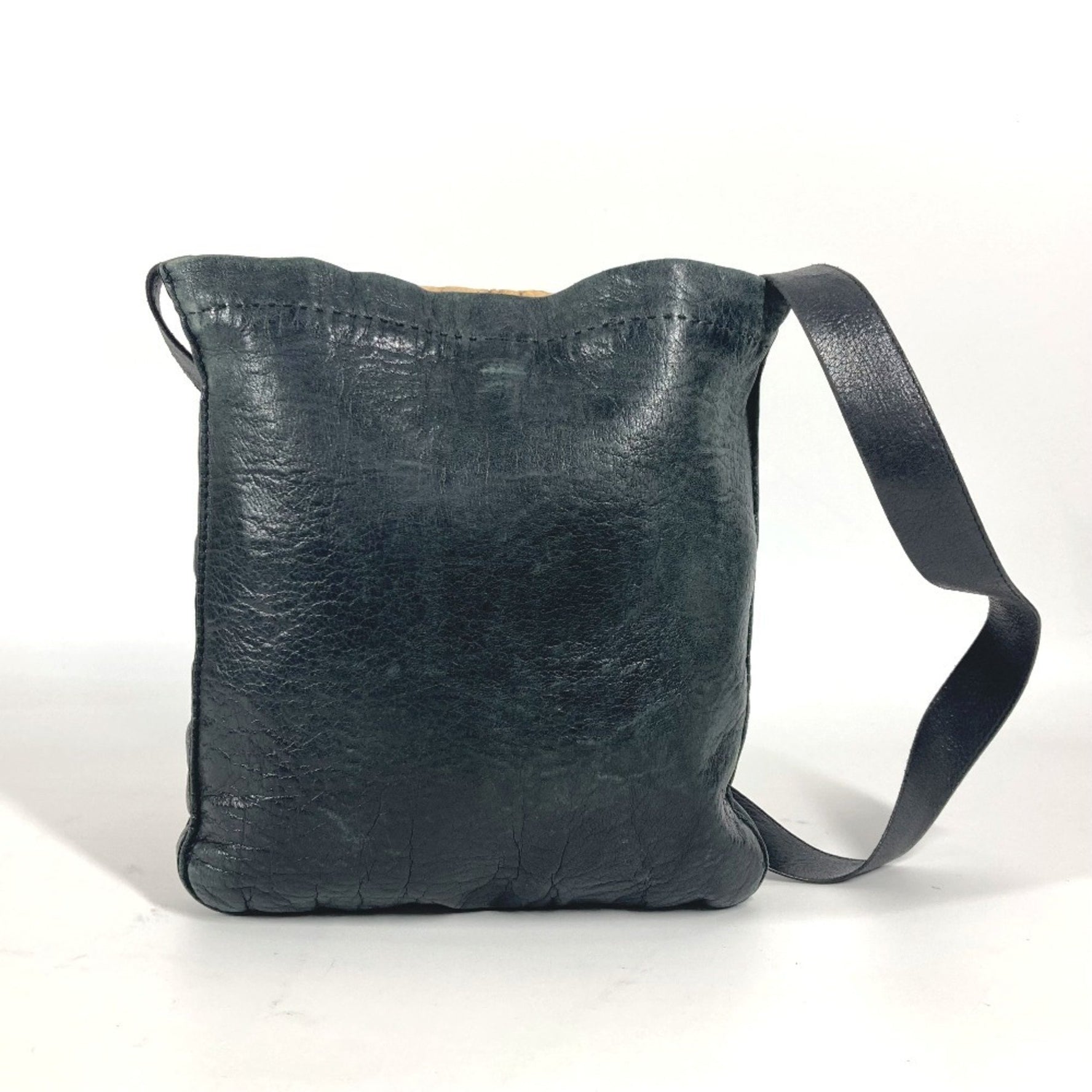 HERMES Toudou Crossbody Bag Pochette Shoulder Leather Men's Women's Black